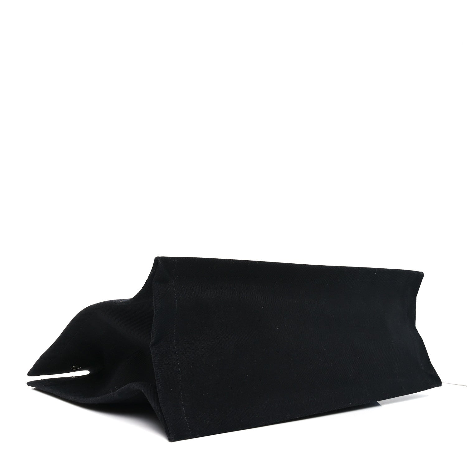 Linen Calfskin Rive Gauche Tote Black