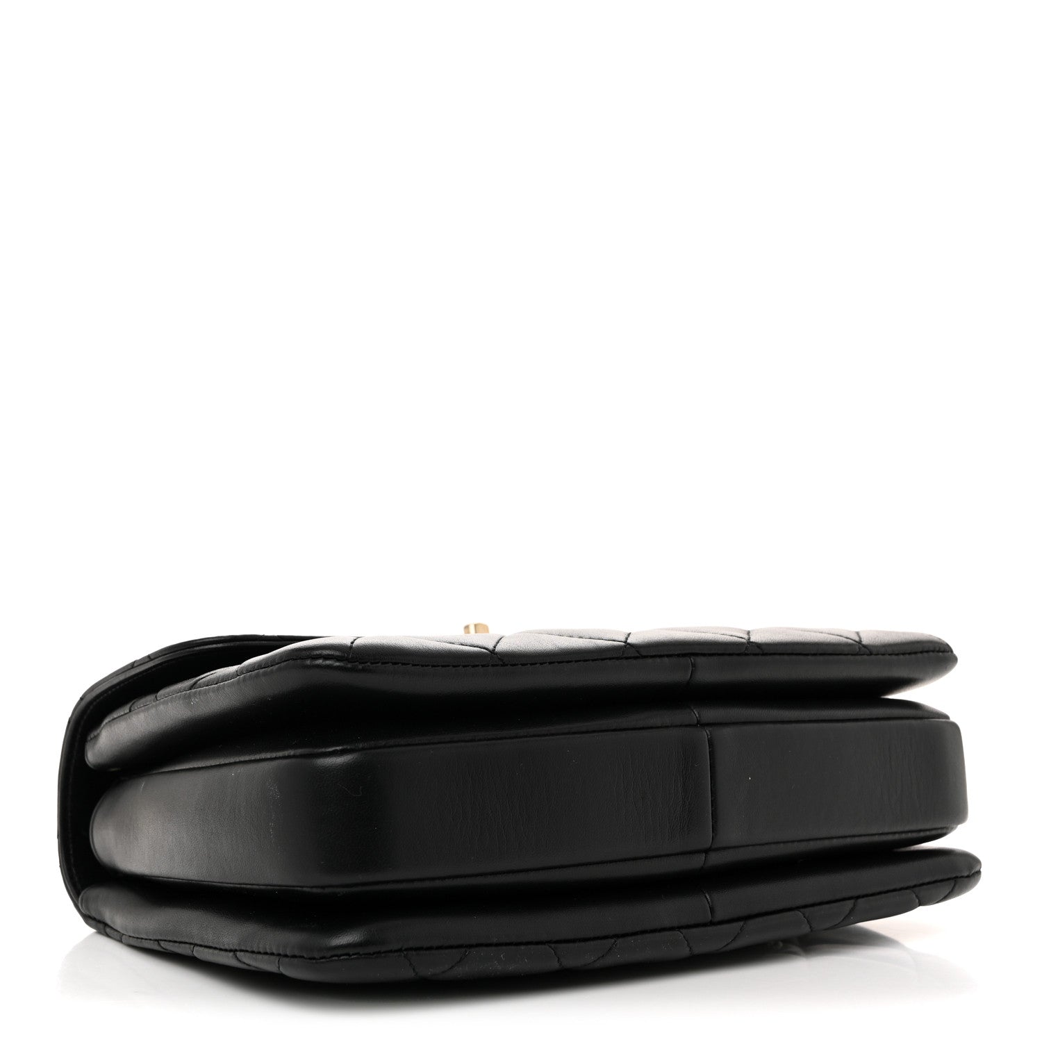 Lambskin Quilted Small Trendy CC Dual Handle Flap Bag Black
