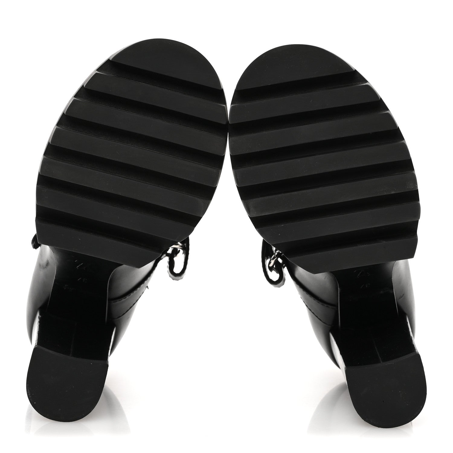 Calfskin Star Trail Ankle Pumps 37 Black
