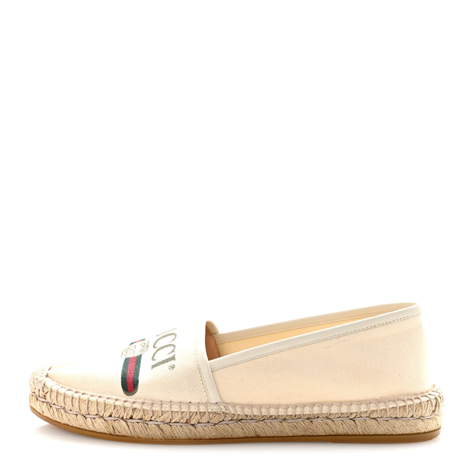 Canvas Logo Espadrilles 39.5 Greggio White