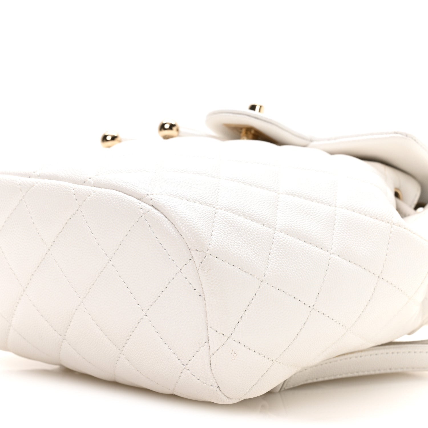 Caviar Quilted Mini Urban Spirit Backpack White
