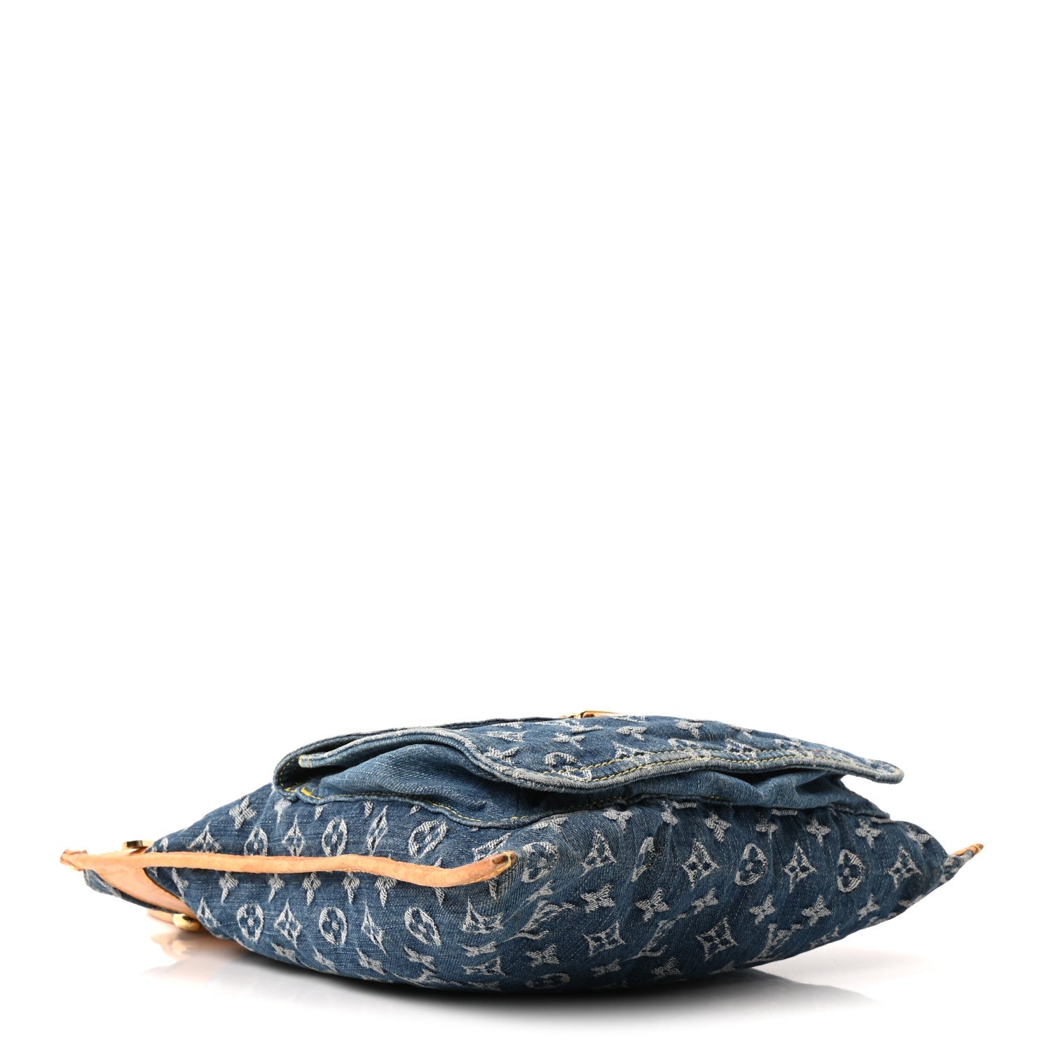 Monogram Denim Sac Plat Blue