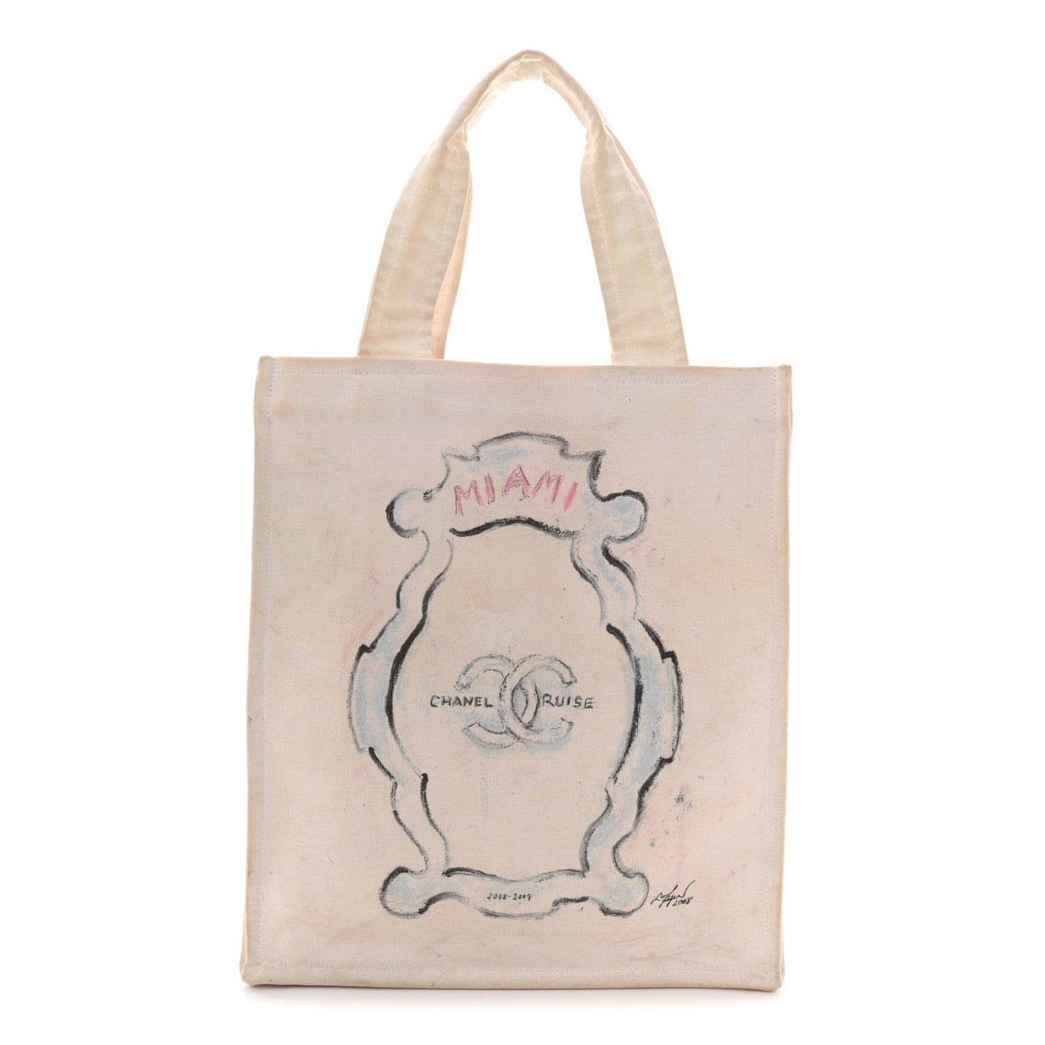Canvas Miami Tote White