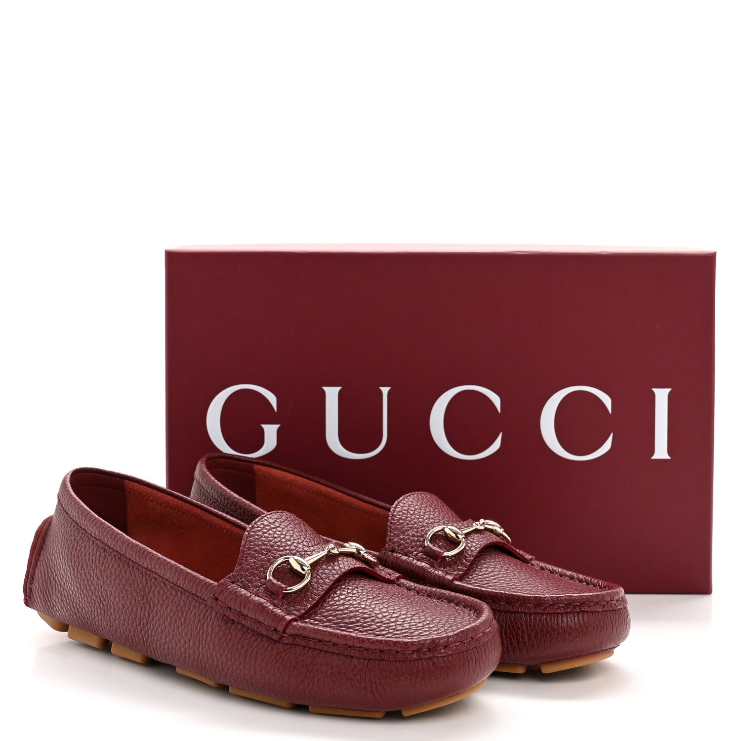 Soft Clove Calfskin Womens Horsebit Driver Loafers 40 Rosso Ancora