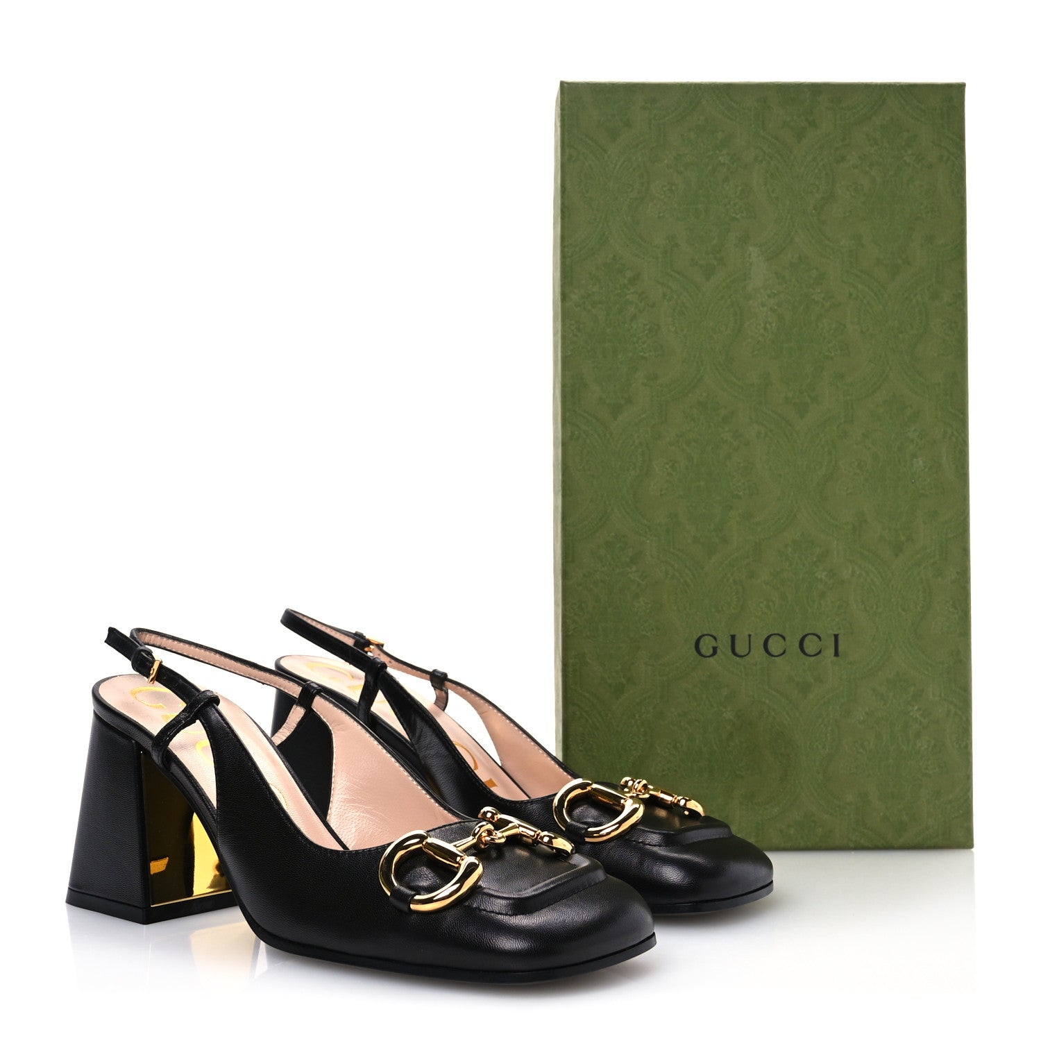 Malaga Kid Horsebit 75mm Slingback Pumps 35.5 Black