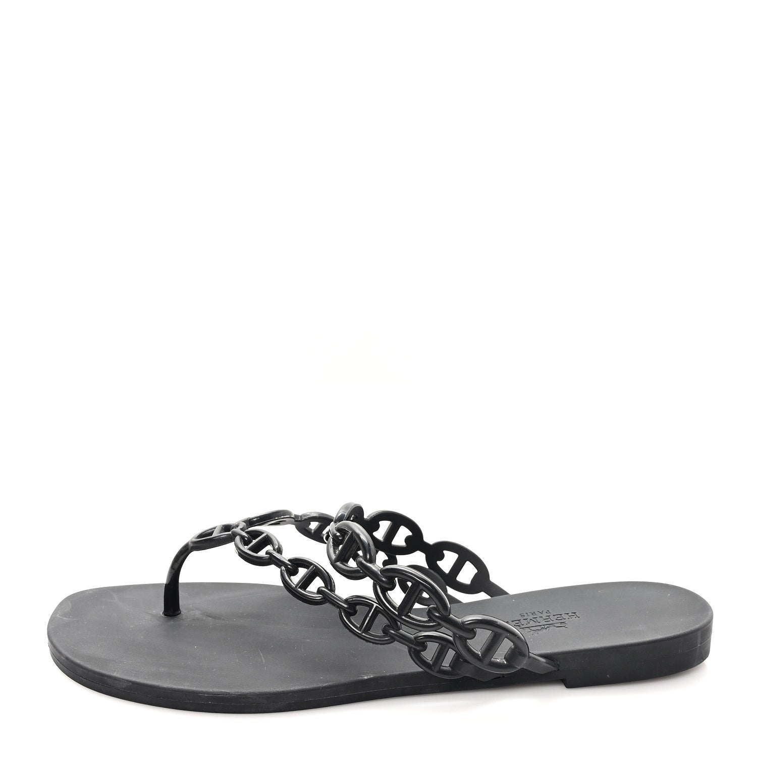 Rubber Chaine d'Ancre Island Sandals 38 Black