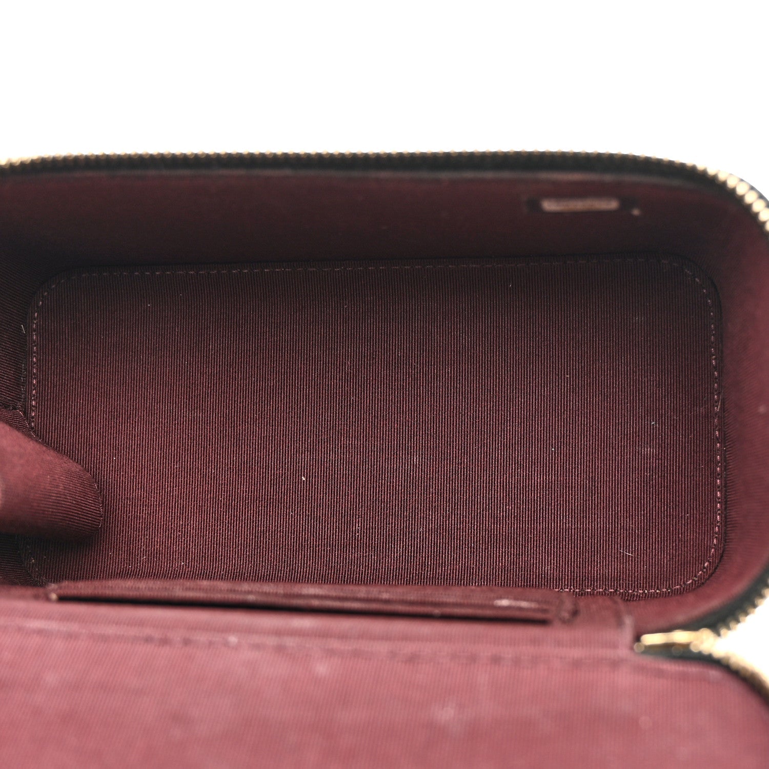 Caviar Quilted Small Vanity Case With Chain Black