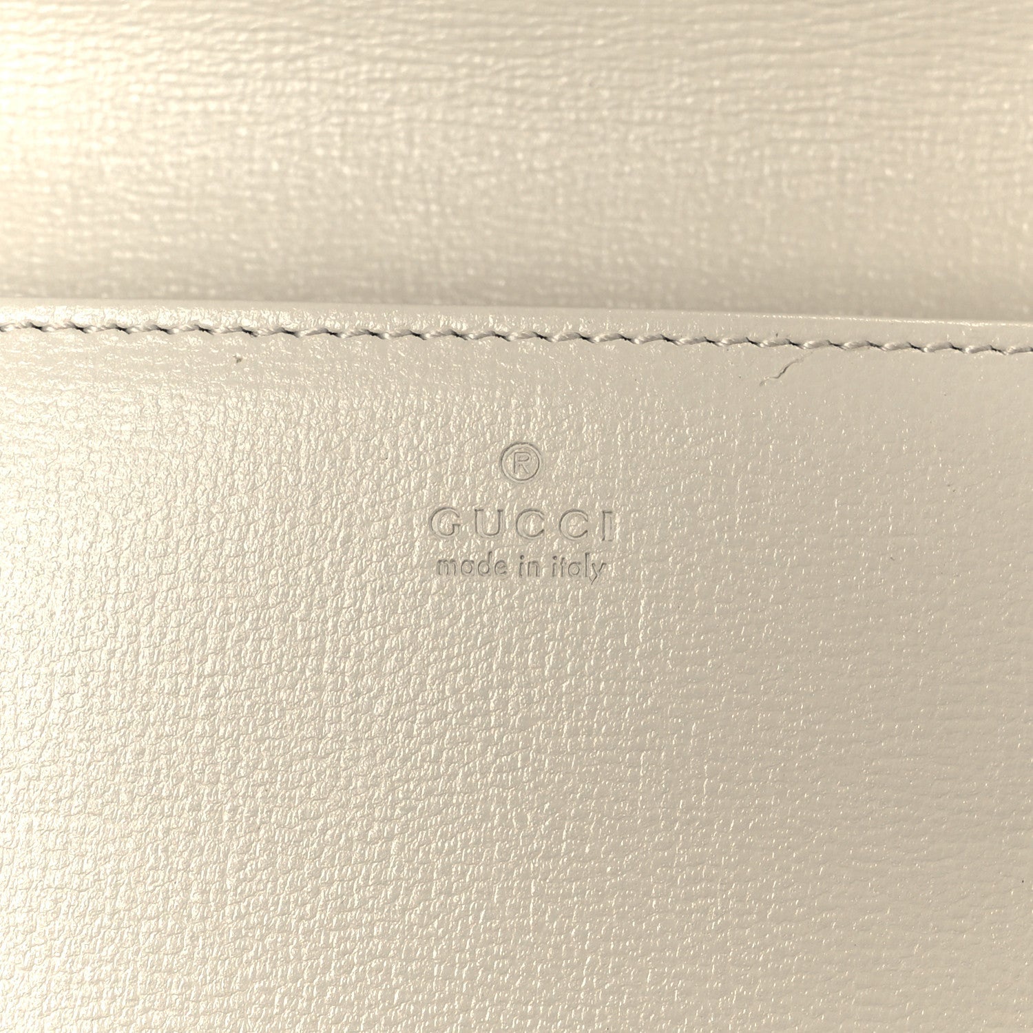 GG Supreme Monogram Azalea Calfskin Horsebit 1955 Wallet On Chain Beige Ebony Mystic White