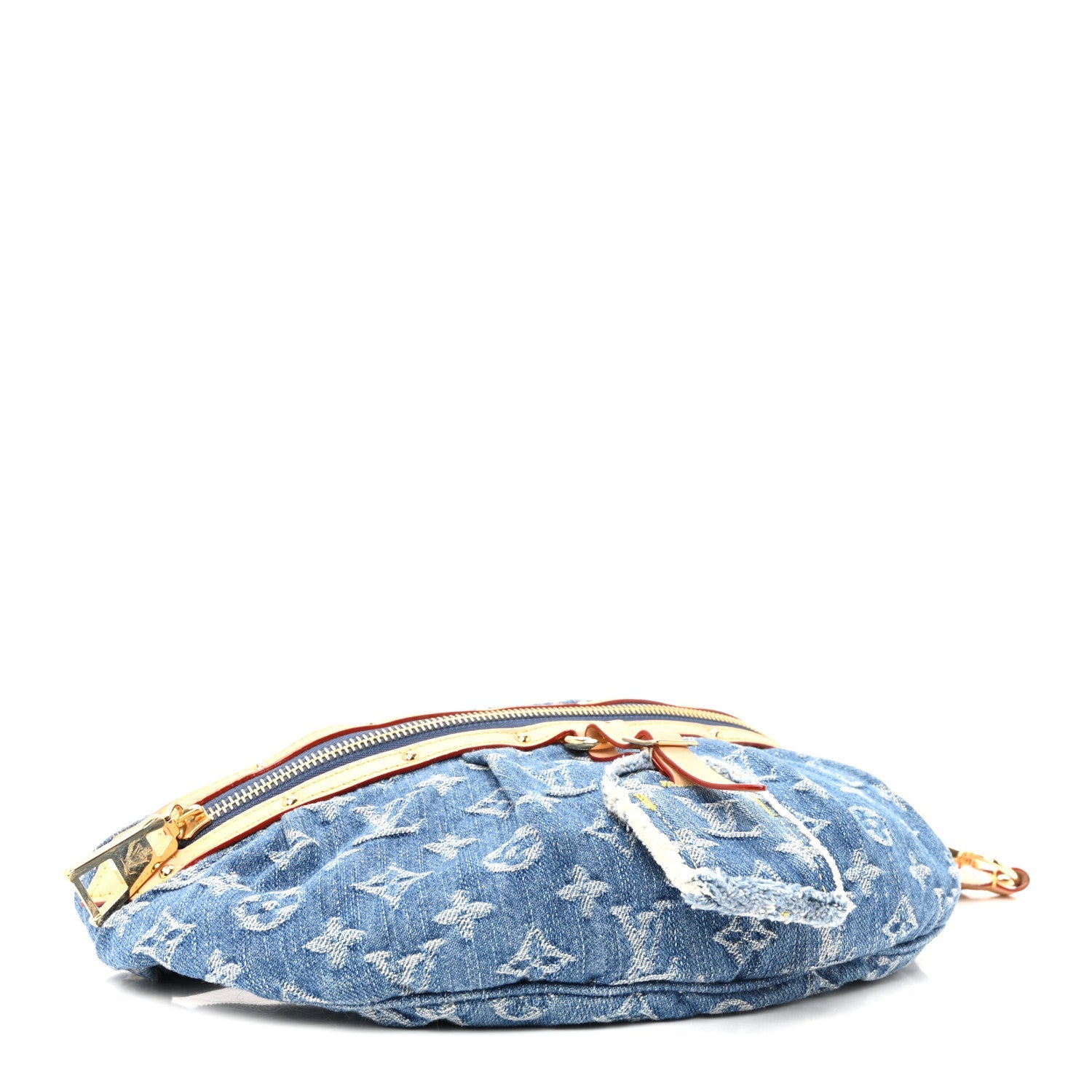 Monogram Denim High Rise Bumbag Blue