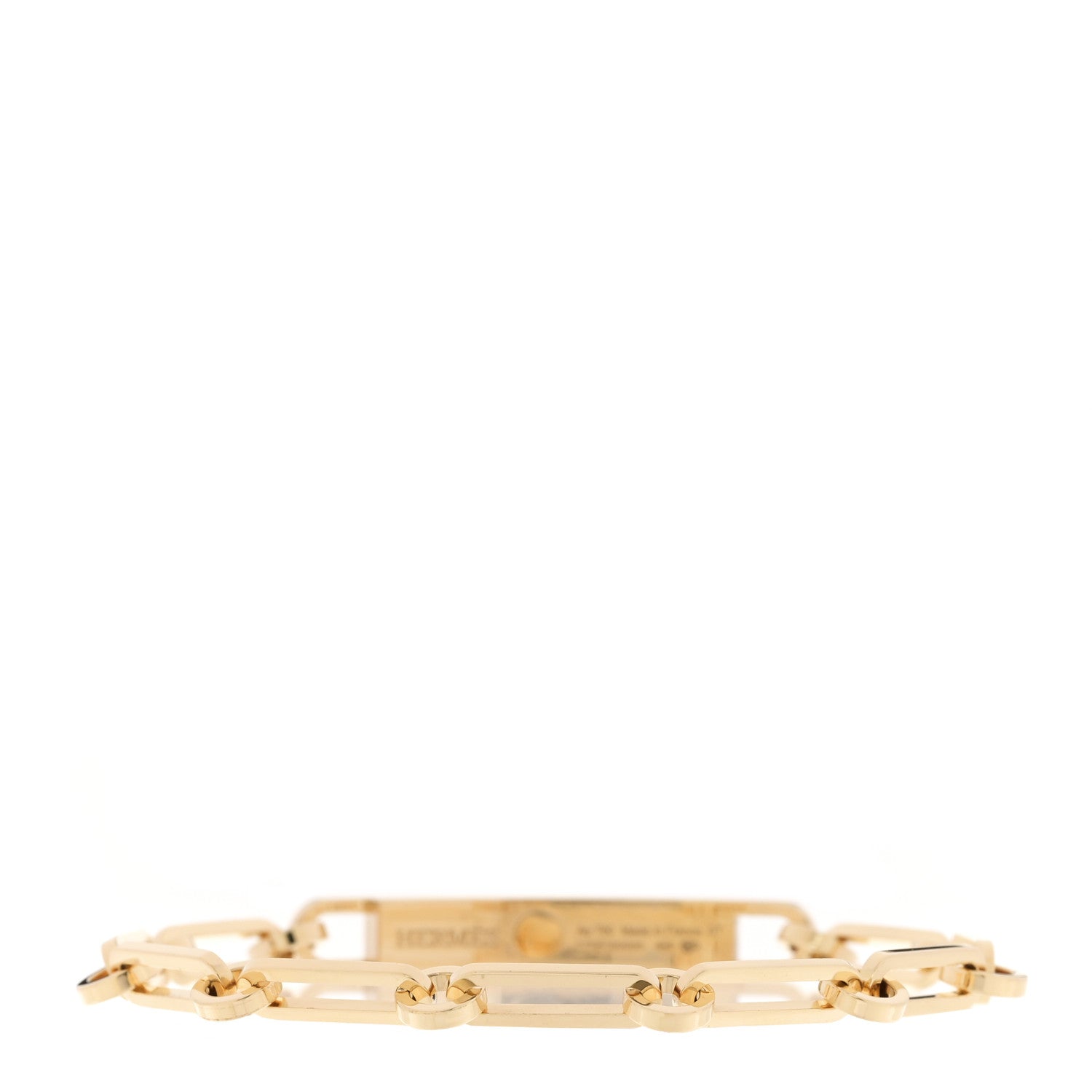 18K Yellow Gold Diamond Pave PM Kelly Chaine Bracelet ST
