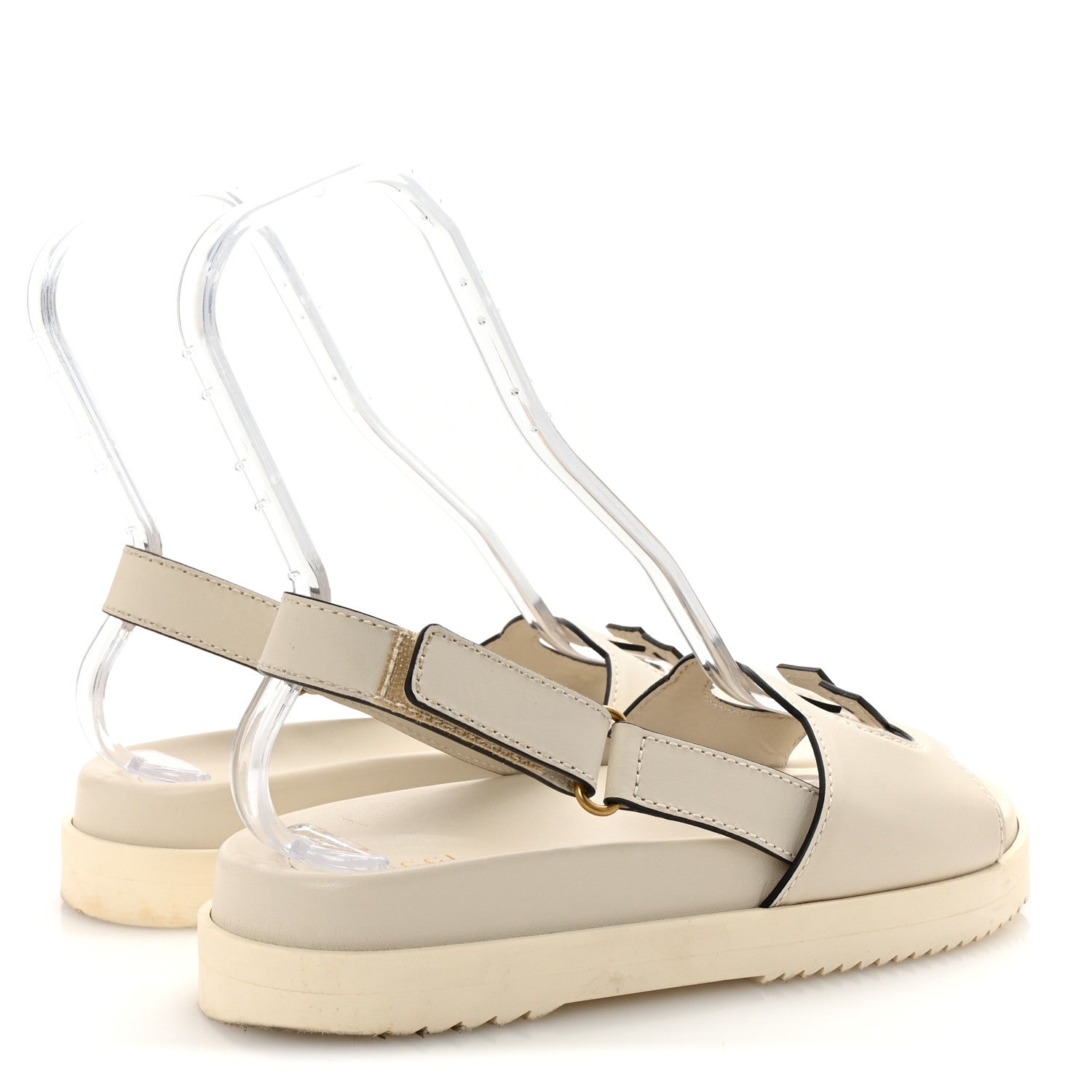 Cosmos Softy Calfskin Interlocking G Slingback Sandals 40 Mystic White