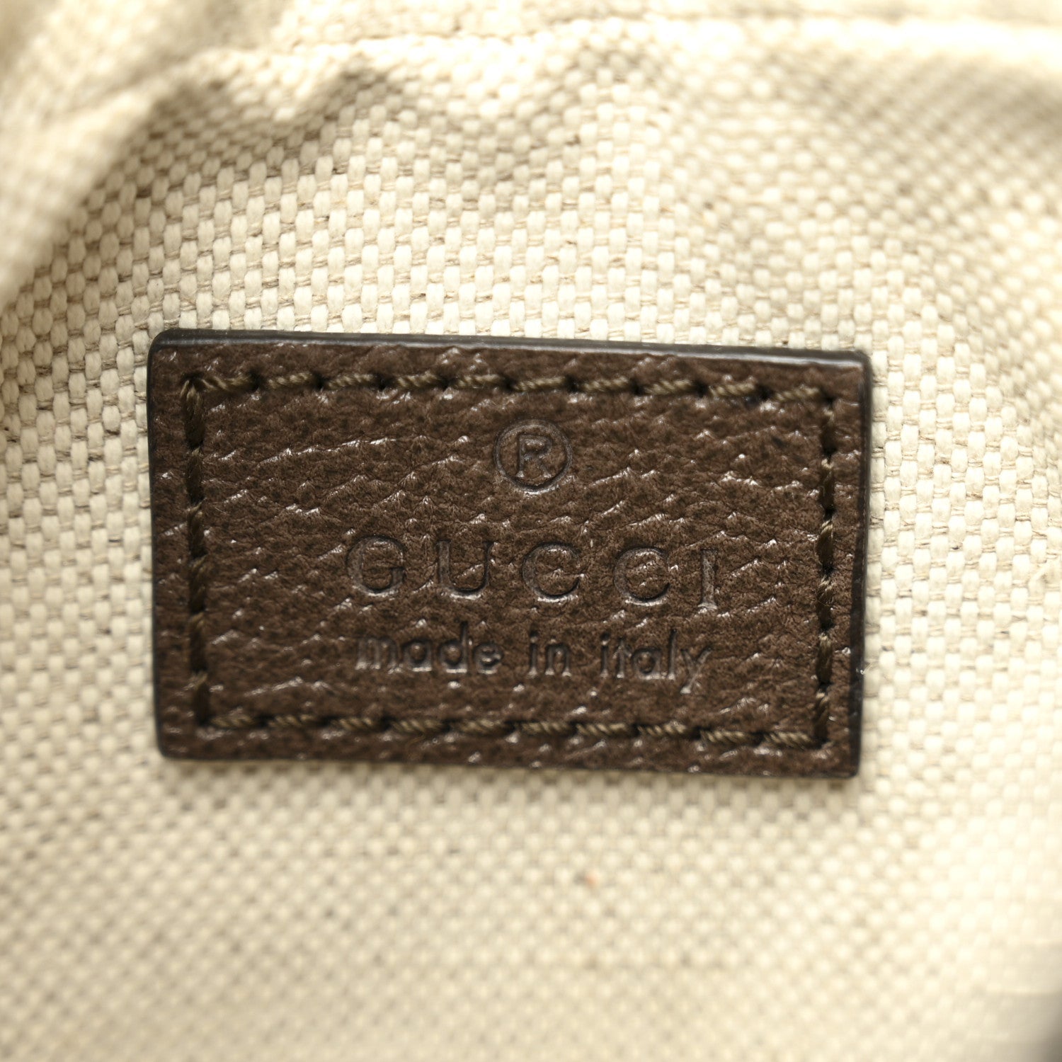 GG Supreme Monogram Textured Calfskin Web Small Attache Shoulder Bag Beige Ebony New Acero