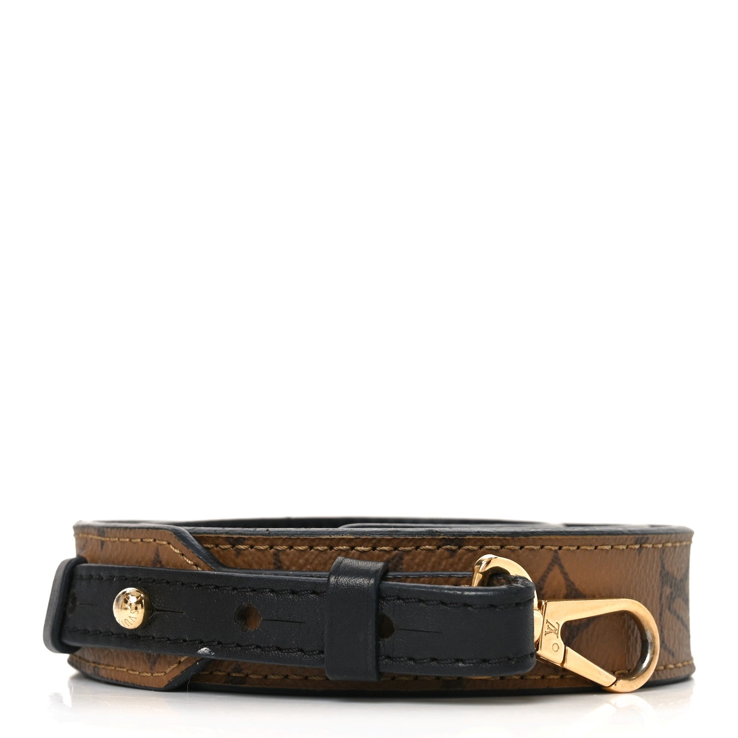 Reverse Monogram Bandouliere Shoulder Strap XL Black