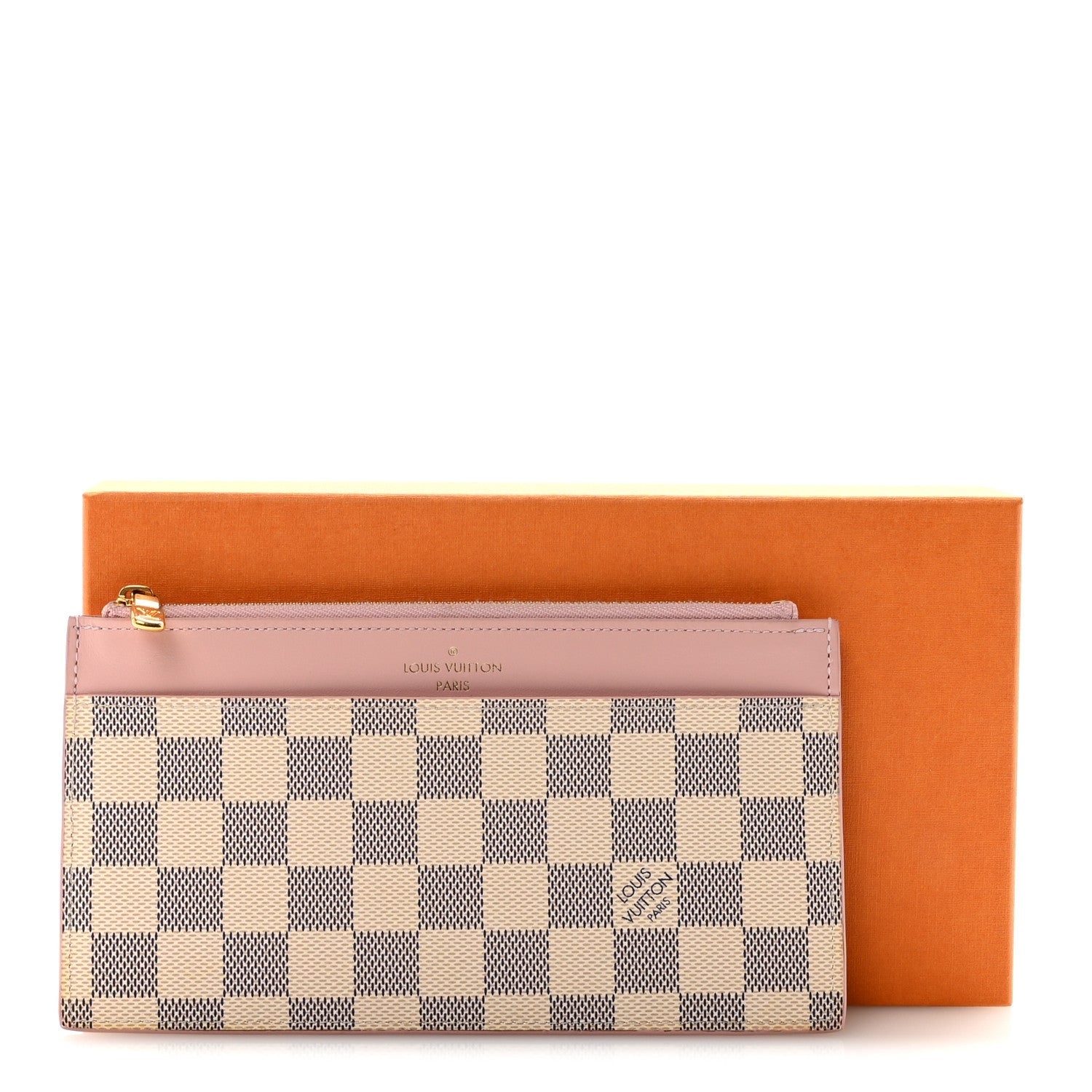 Damier Azur Slim Purse Rose Ballerine