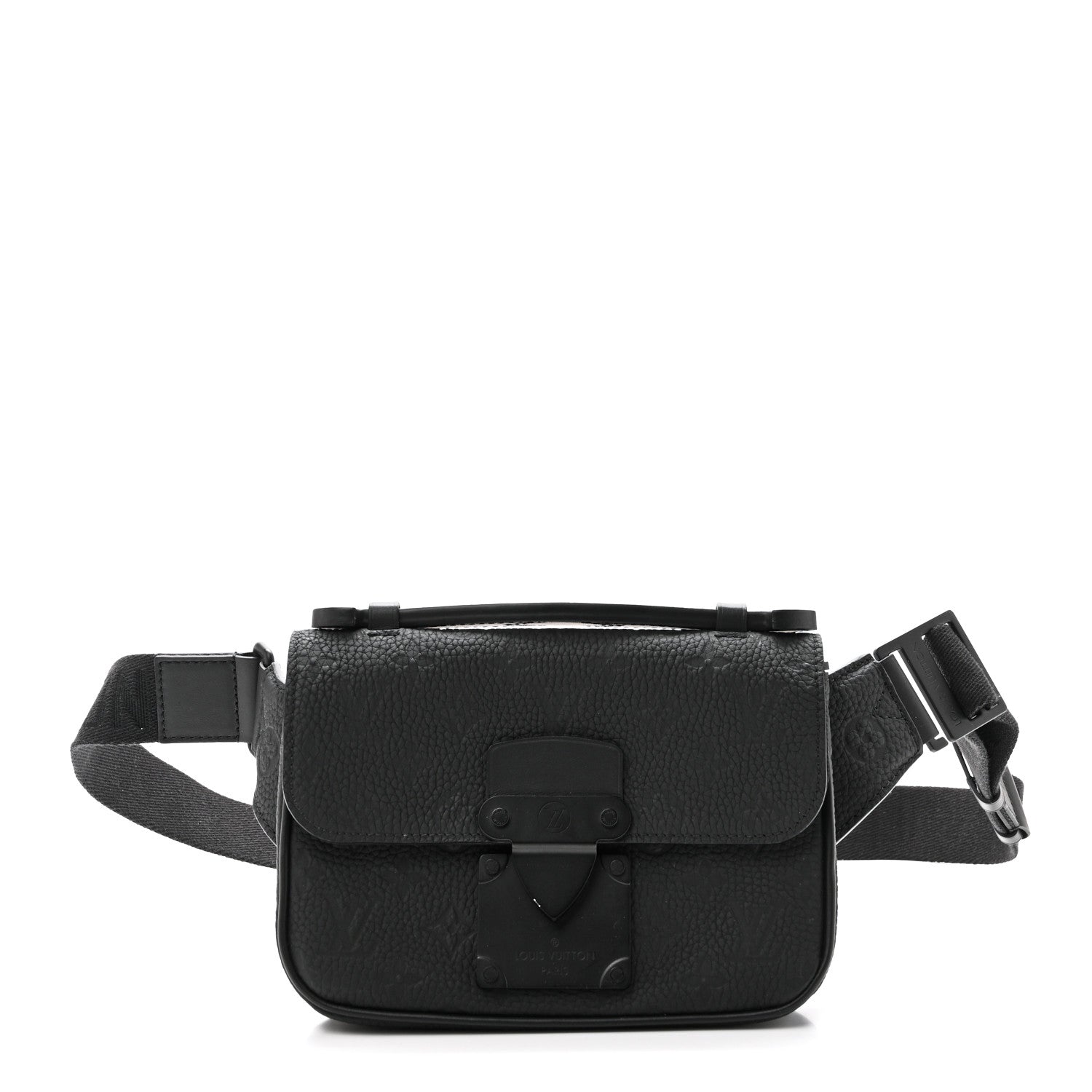 Taurillon Monogram S Lock Sling Bag Black