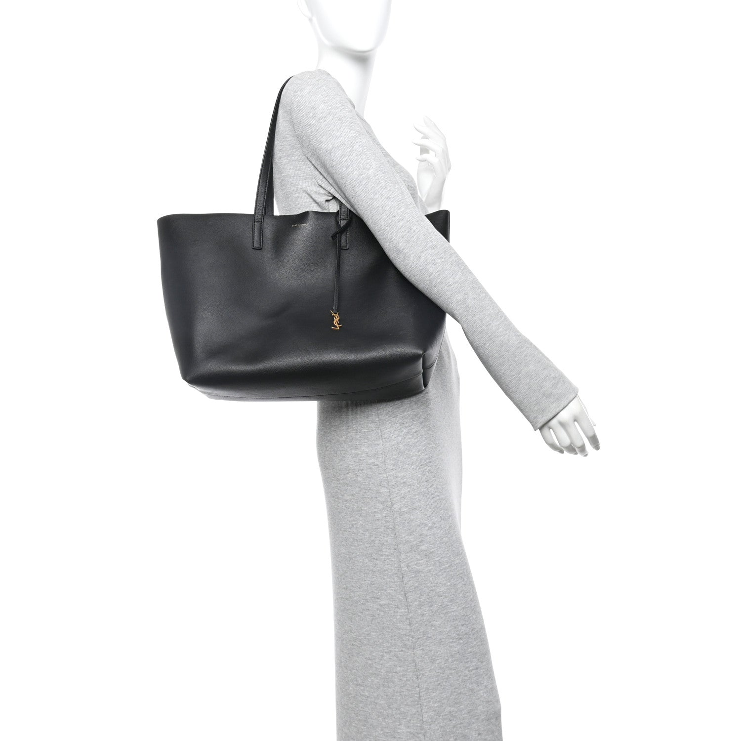 Calfskin Large Shopping Tote Black