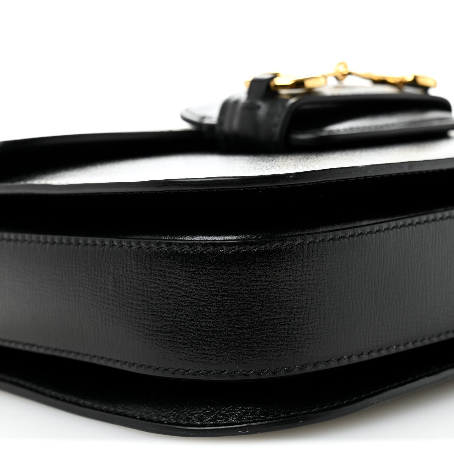 Azalea Calfskin Horsebit 1955 Shoulder Bag Black