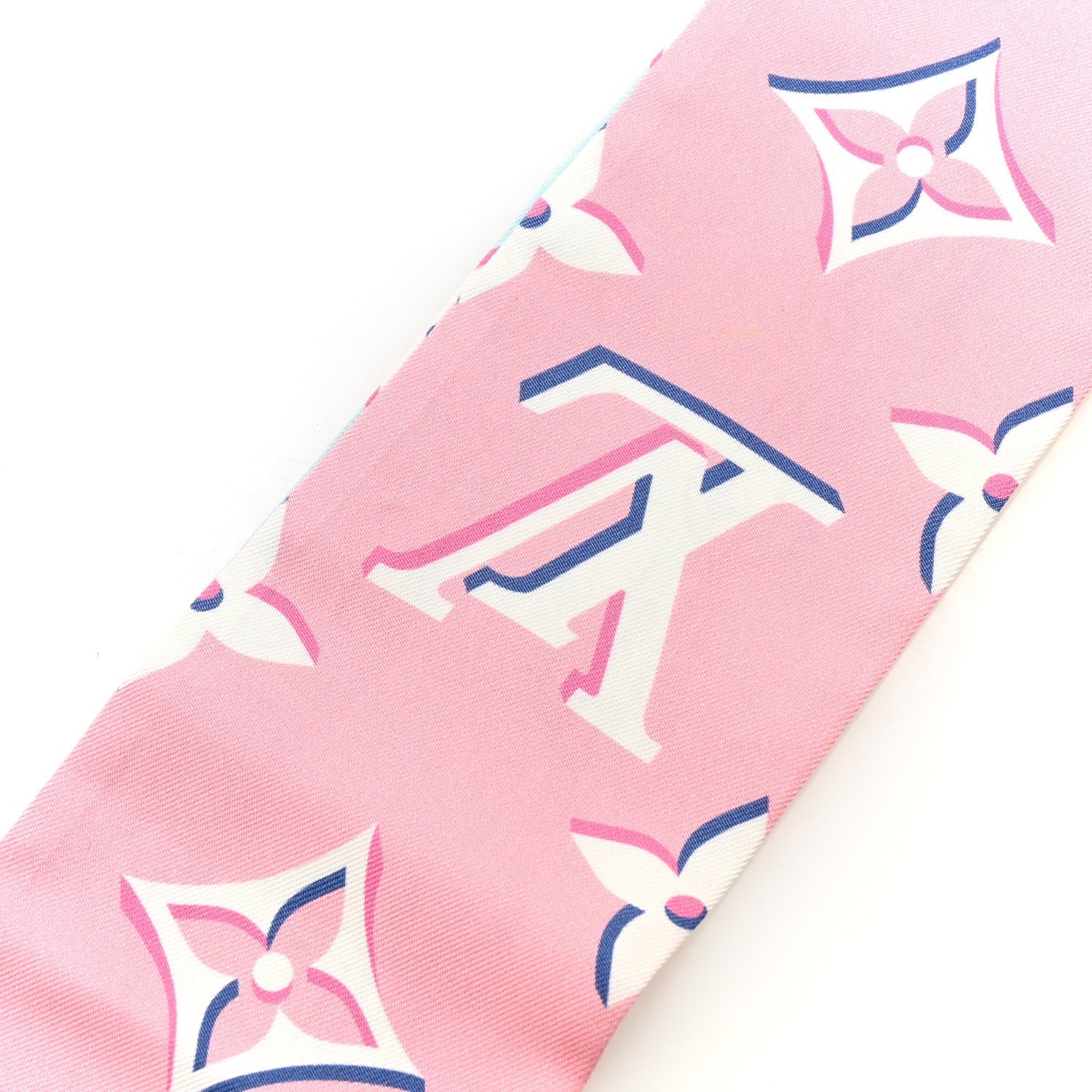 Silk Monogram Escale Perfect Match Bandeau Bleu Rose