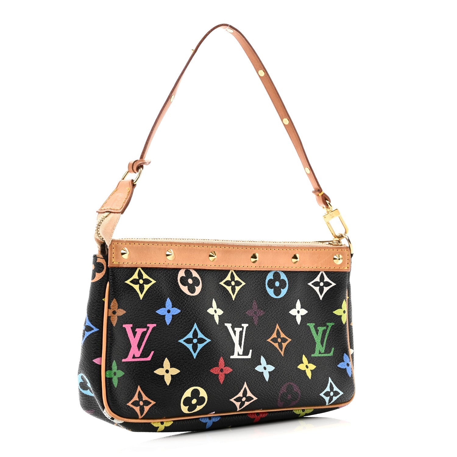 Monogram Multicolor Pochette Accessories Black