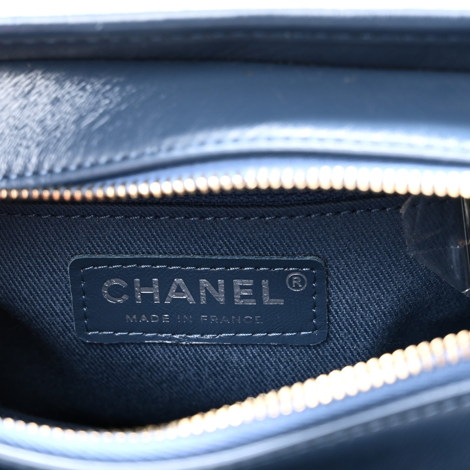 Denim Calfskin Small Gabrielle Hobo Blue