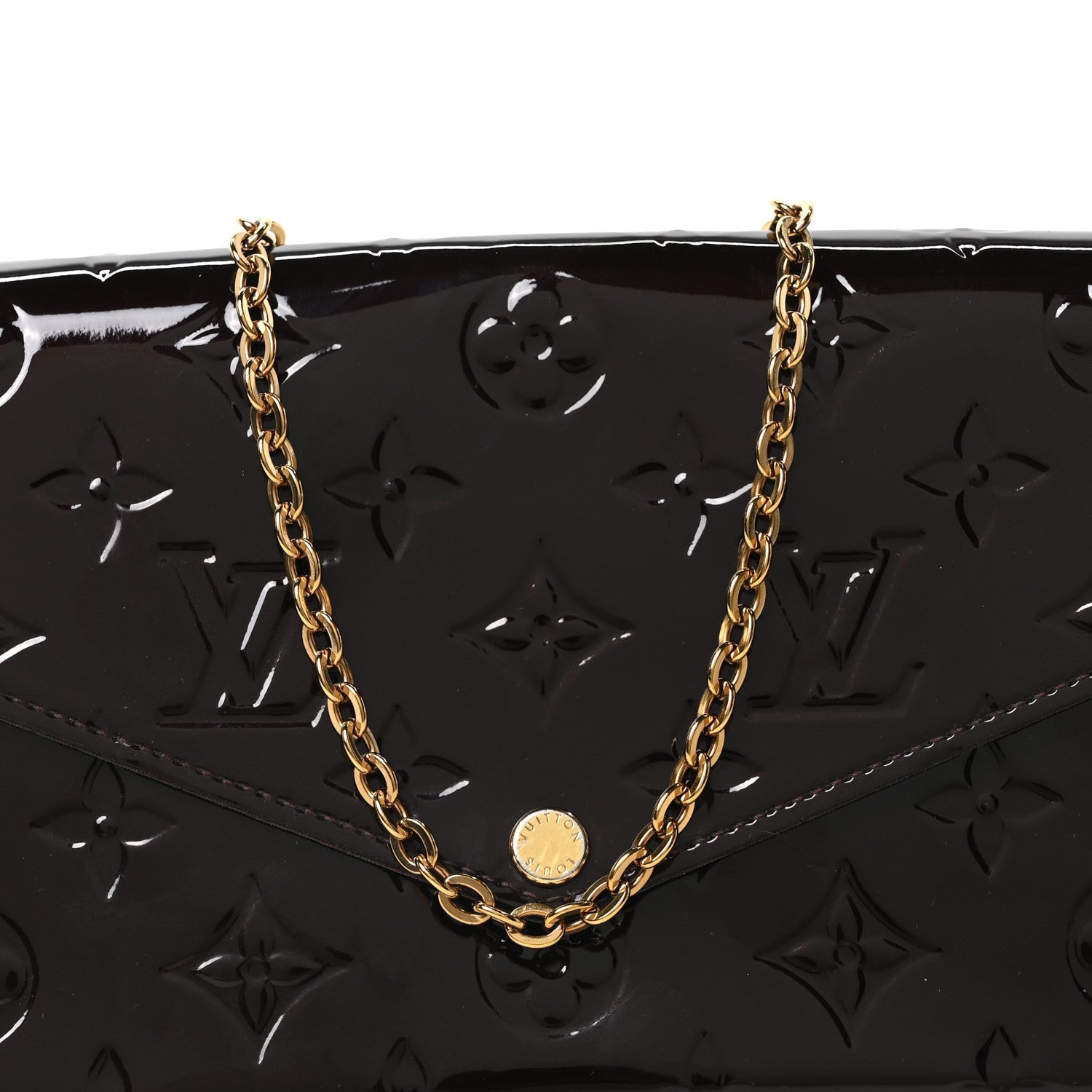 Vernis Pochette Felicie Chain Wallet Amarante