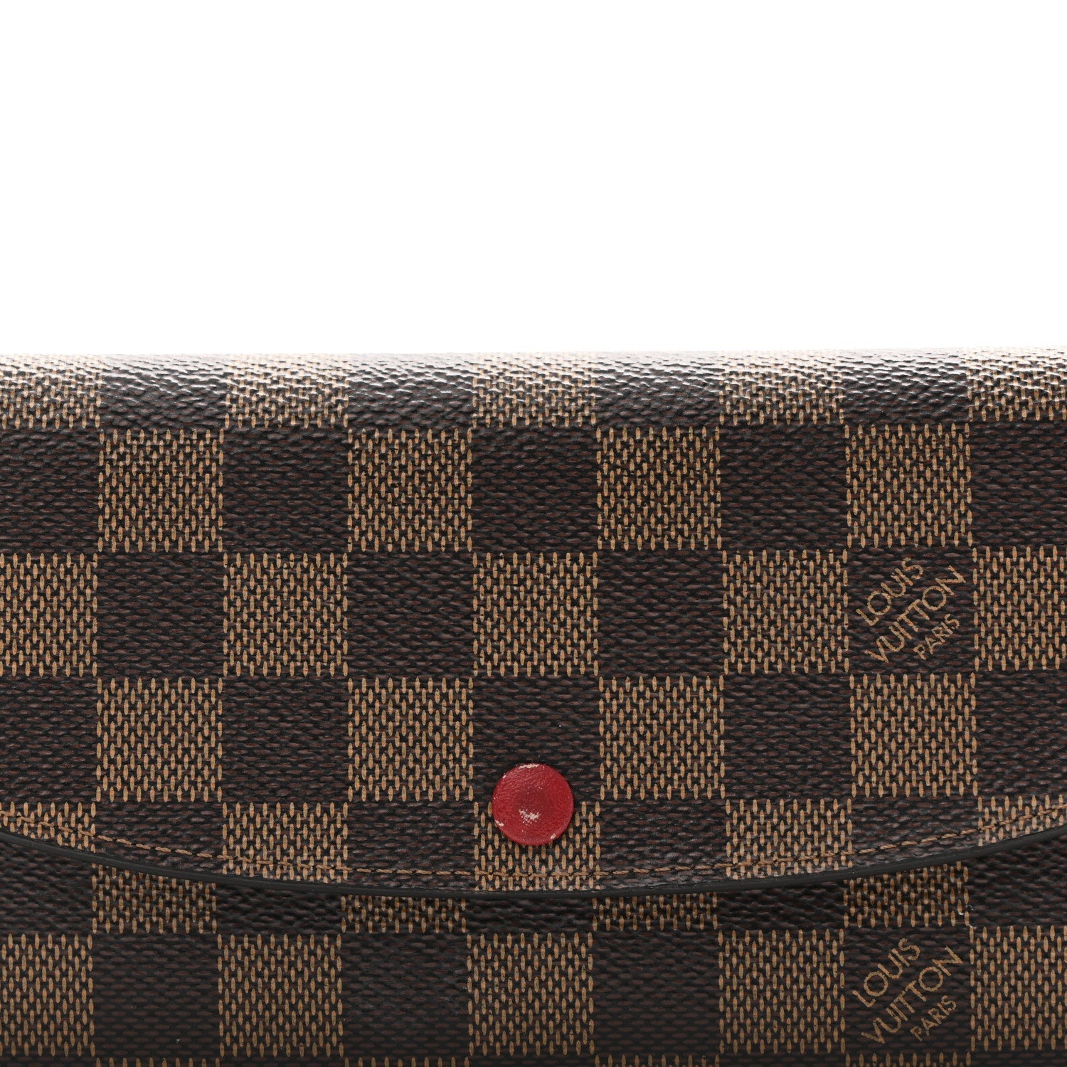 Damier Ebene Emilie Wallet Red