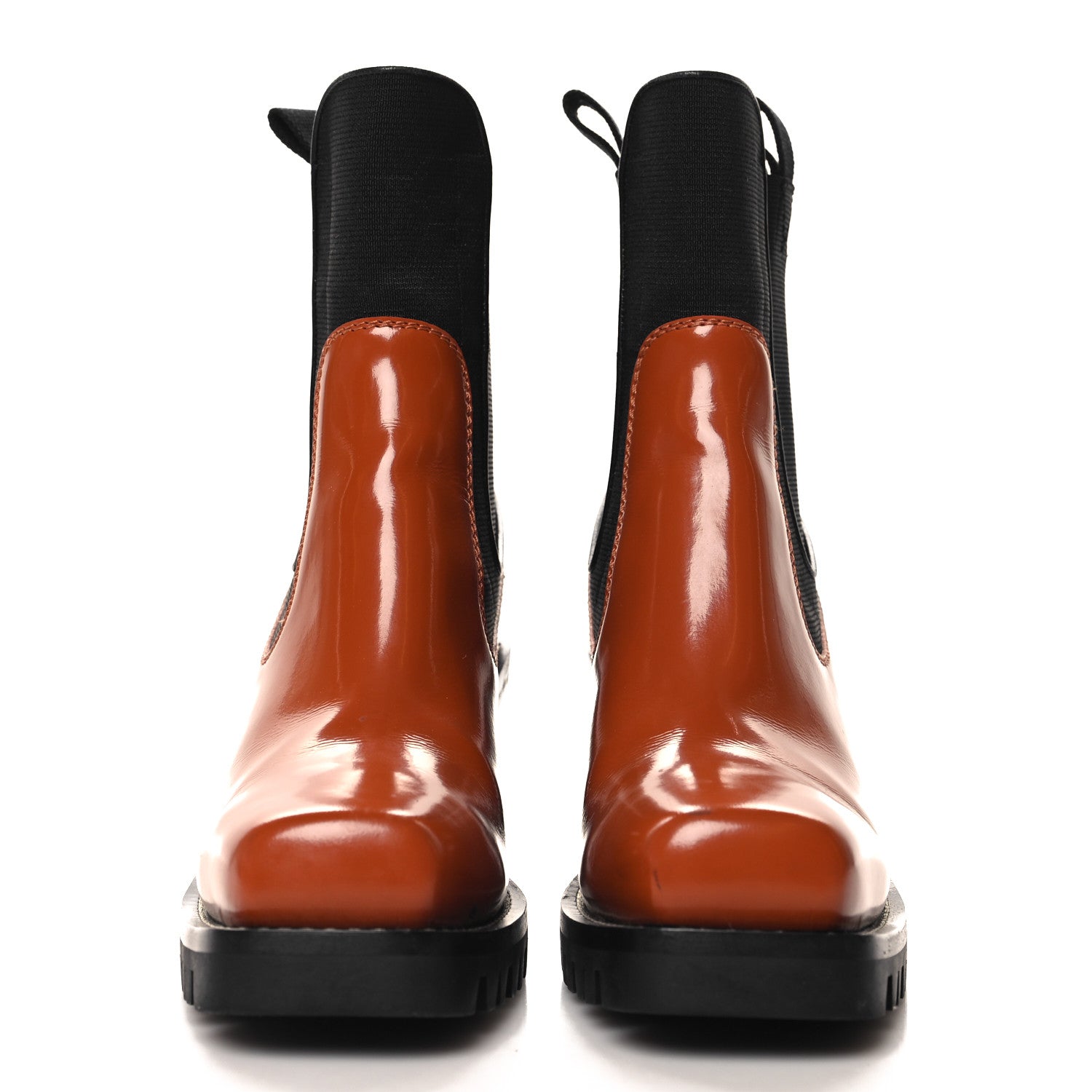 Patent Monogram Limitless Ankle Boots 38 Cognac