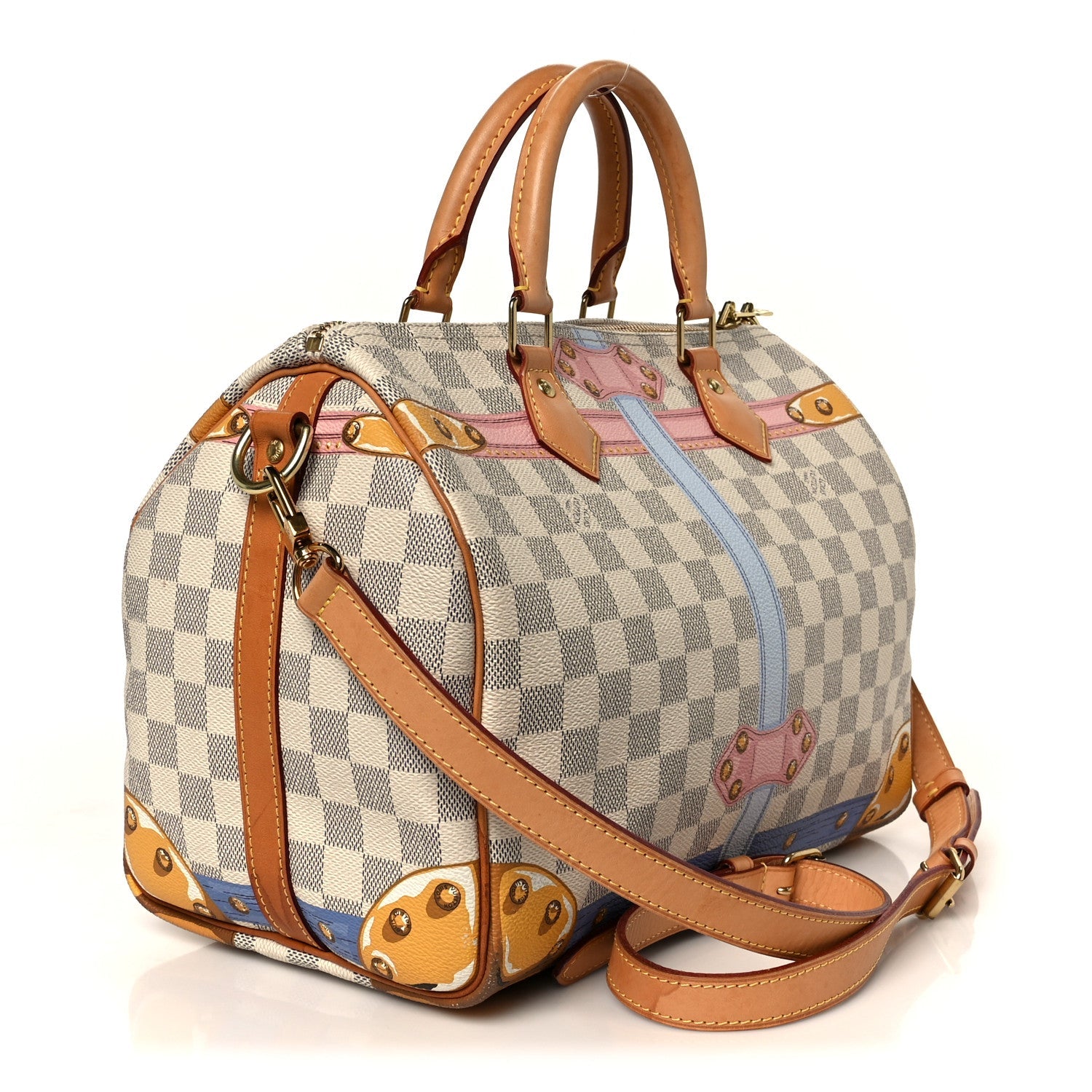Damier Azur Summer Trunks Speedy Bandouliere 30