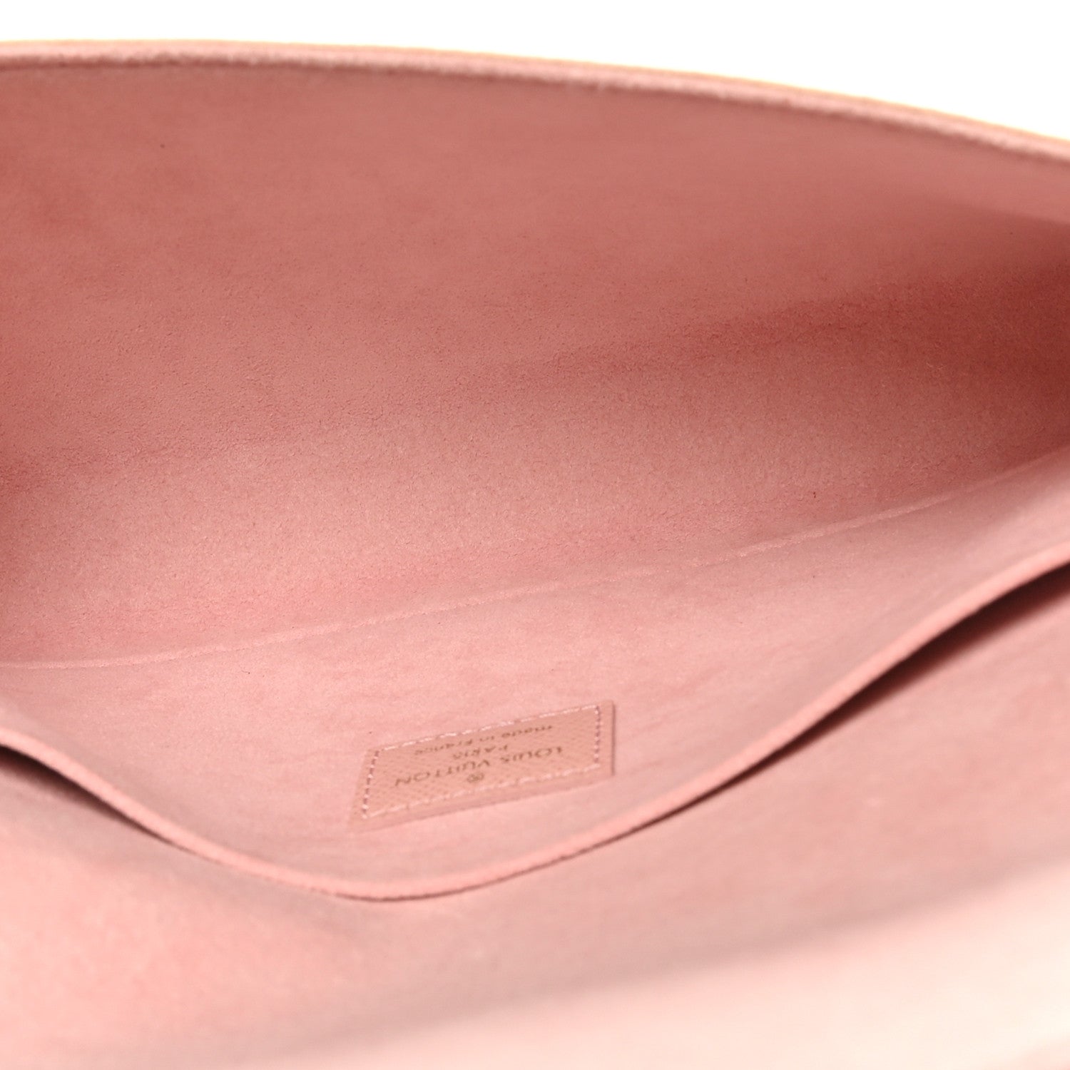 Damier Azur Pochette Felicie Chain Wallet Rose Ballerine