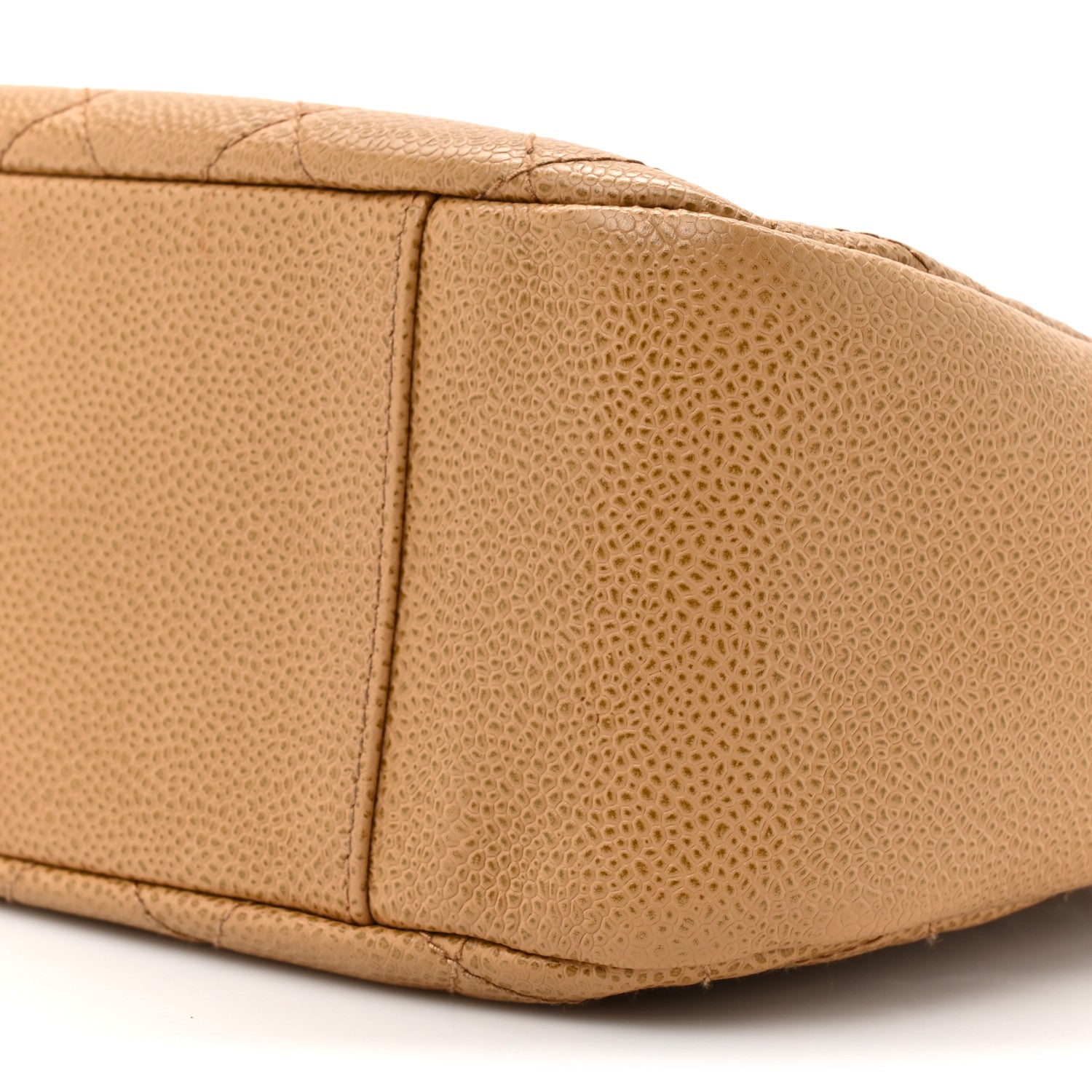 Caviar Quilted Timeless CC Shoulder Bag Beige