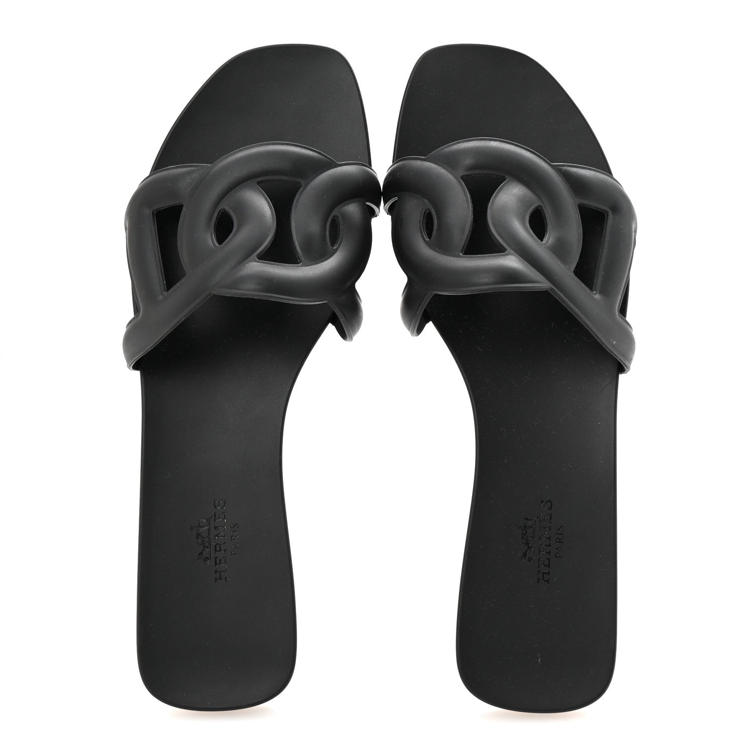 Rubber Aloha Sandals 38 Black