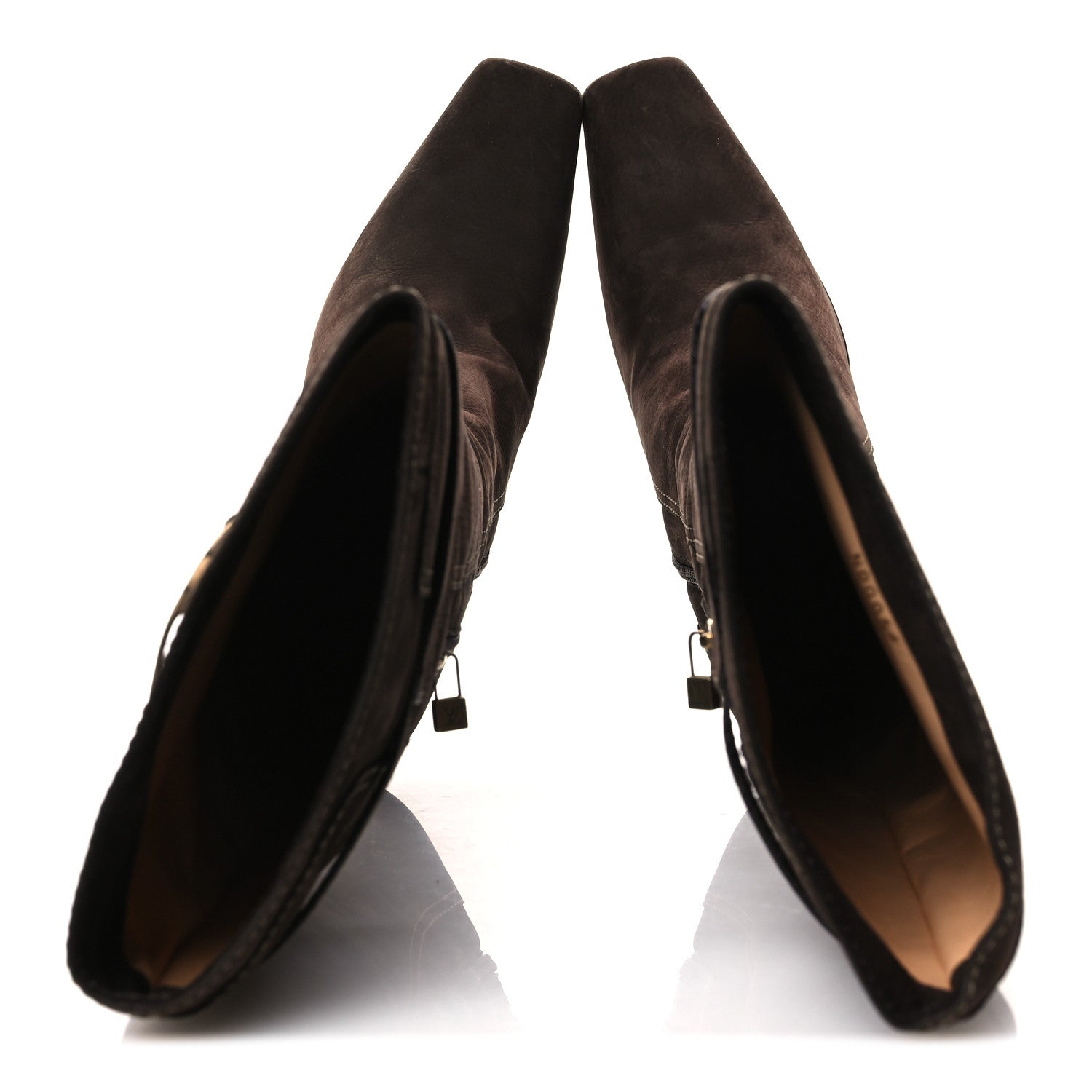 Suede High Boots 40 Brown
