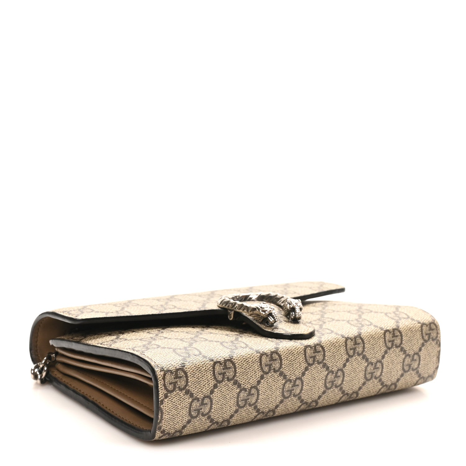 GG Supreme Monogram Mini Dionysus Chain Wallet Beige Taupe