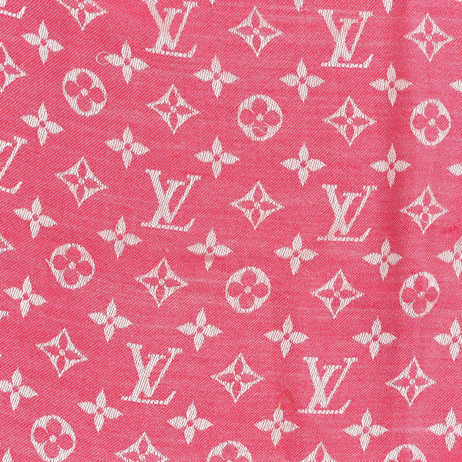 Wool Silk Monogram Denim Shawl Pivoine
