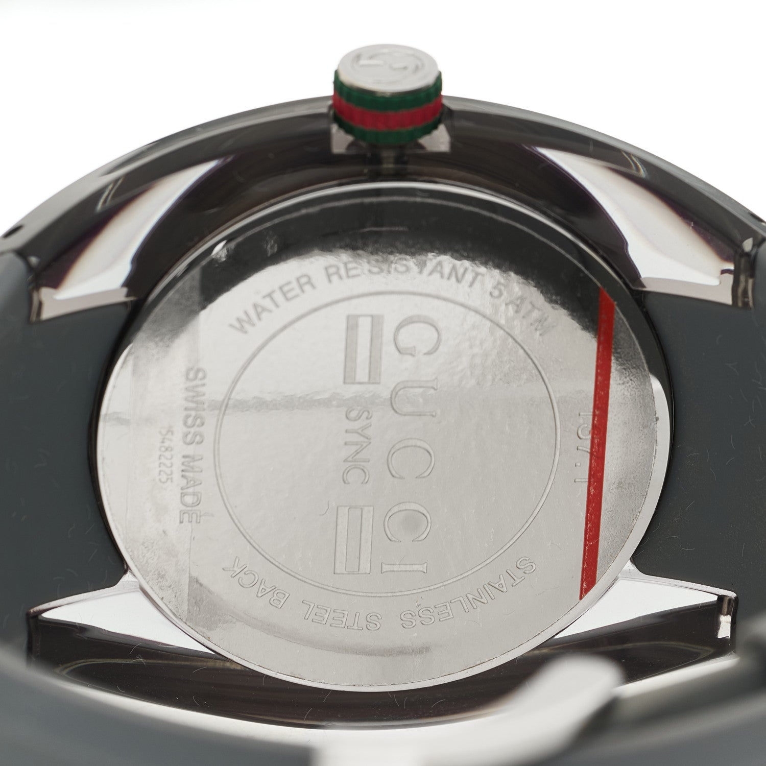 Stainless Steel Rubber 46mm Sync Web Quartz Watch Grey