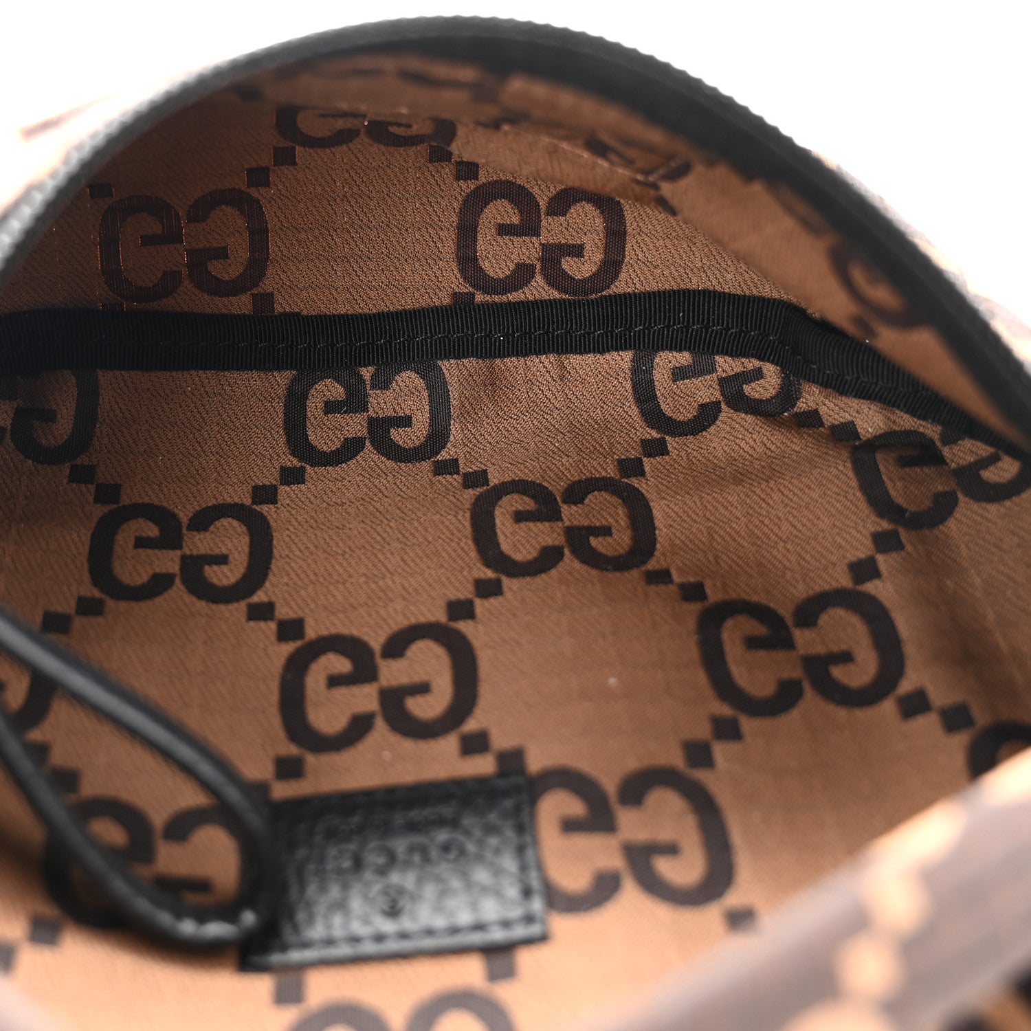 Recycled Polyester Monogram Jumbo GG Belt Bag Ebony Beige