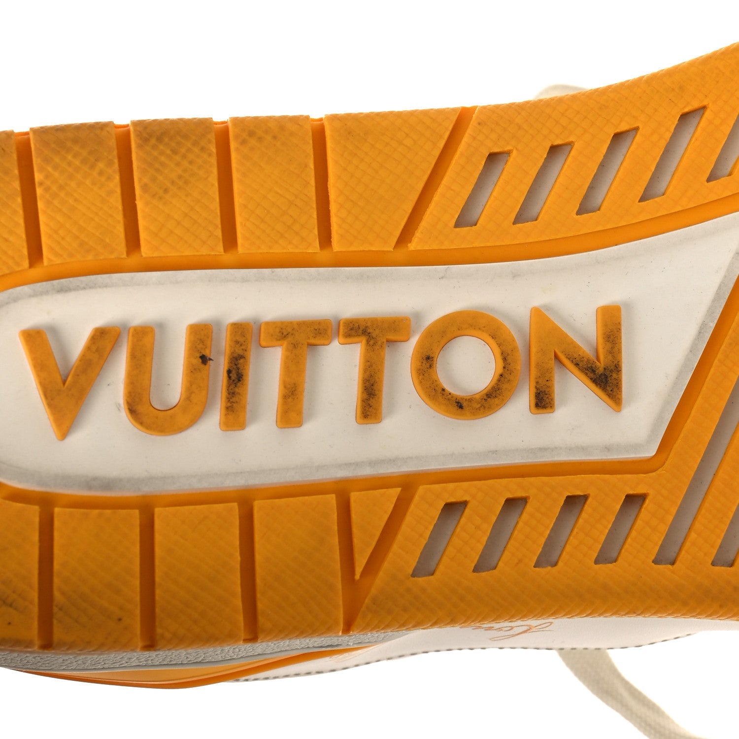 Calfskin LV Trainer Sneakers 11 Yellow