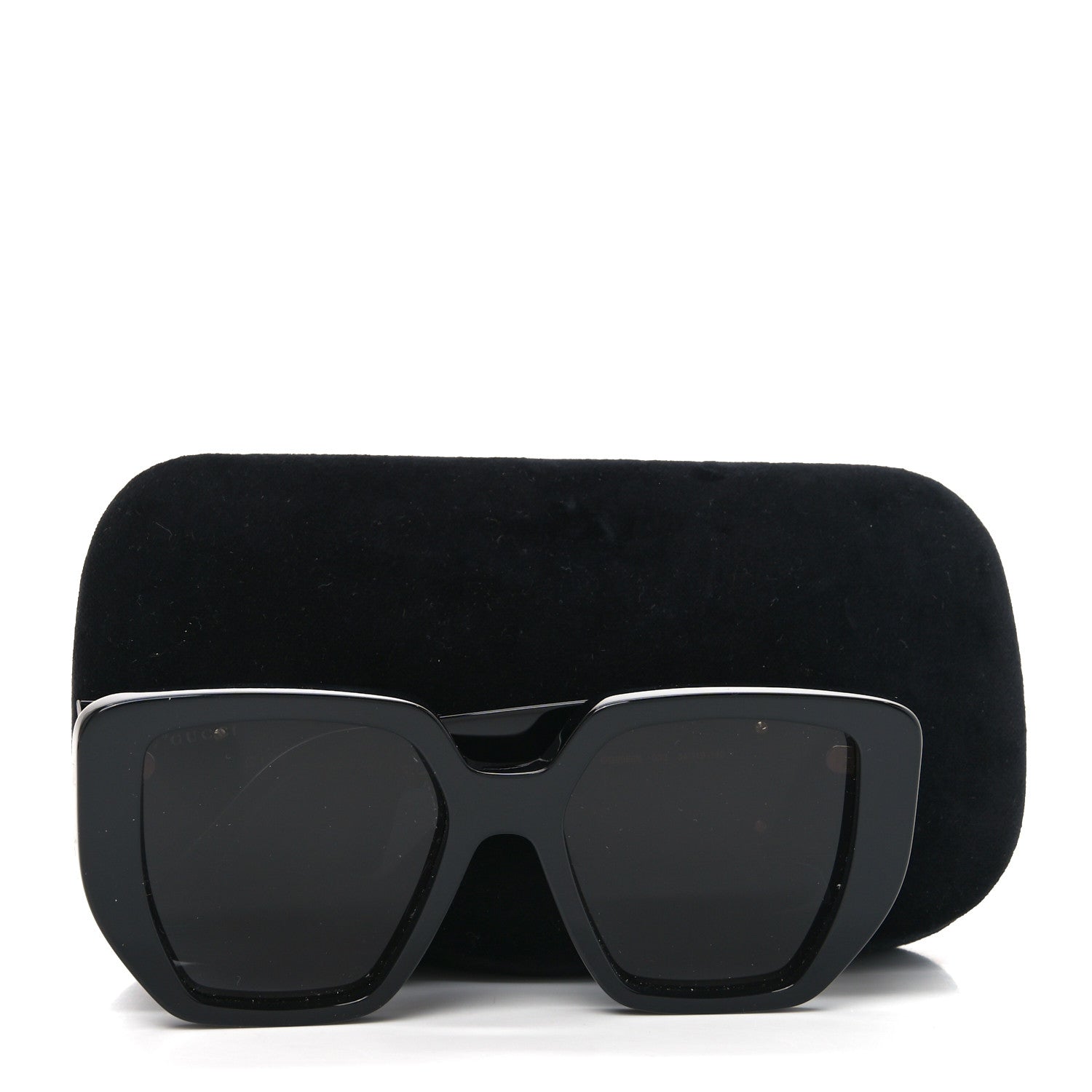 Acetate Square Frame Sunglasses GG0956S Black