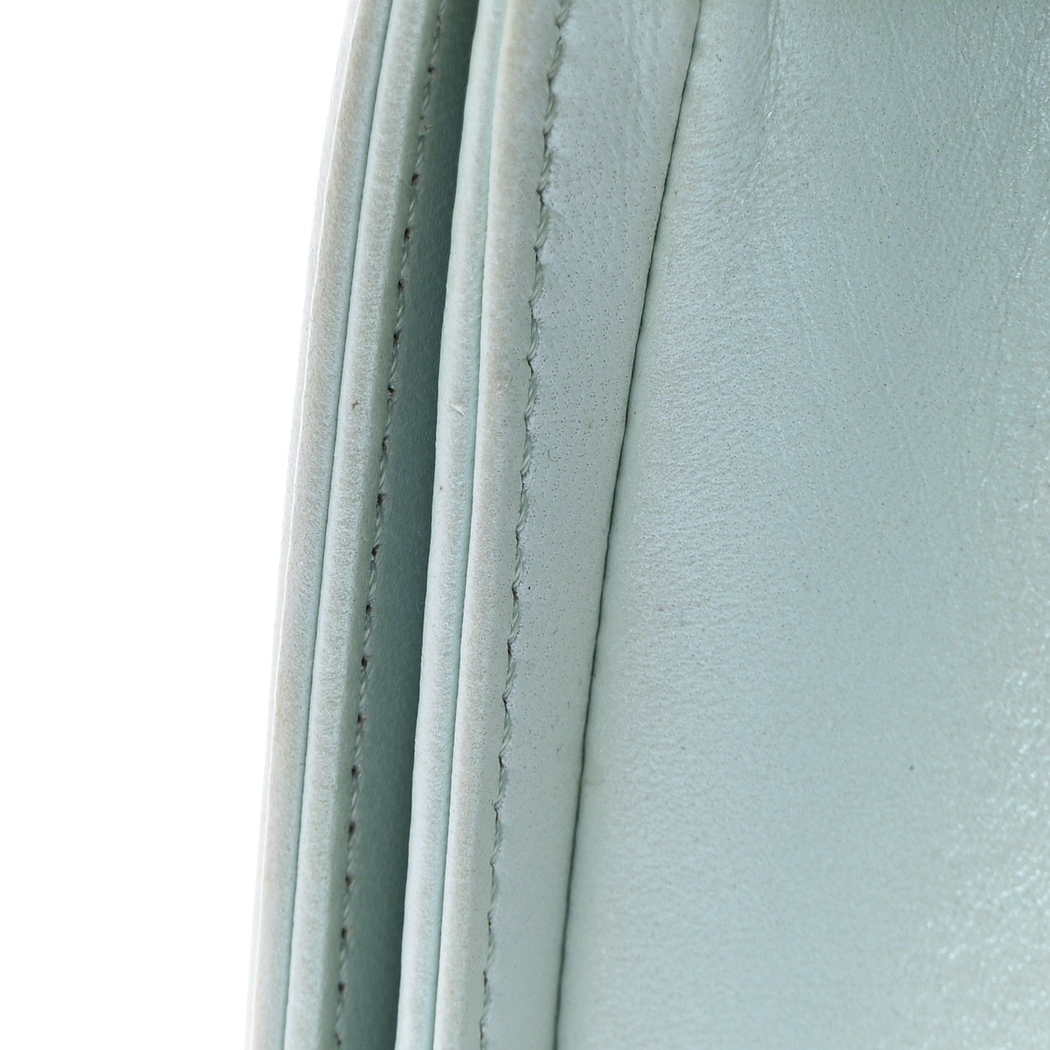Iridescent Lambskin Chevron Quilted Medium Boy Flap Turquoise