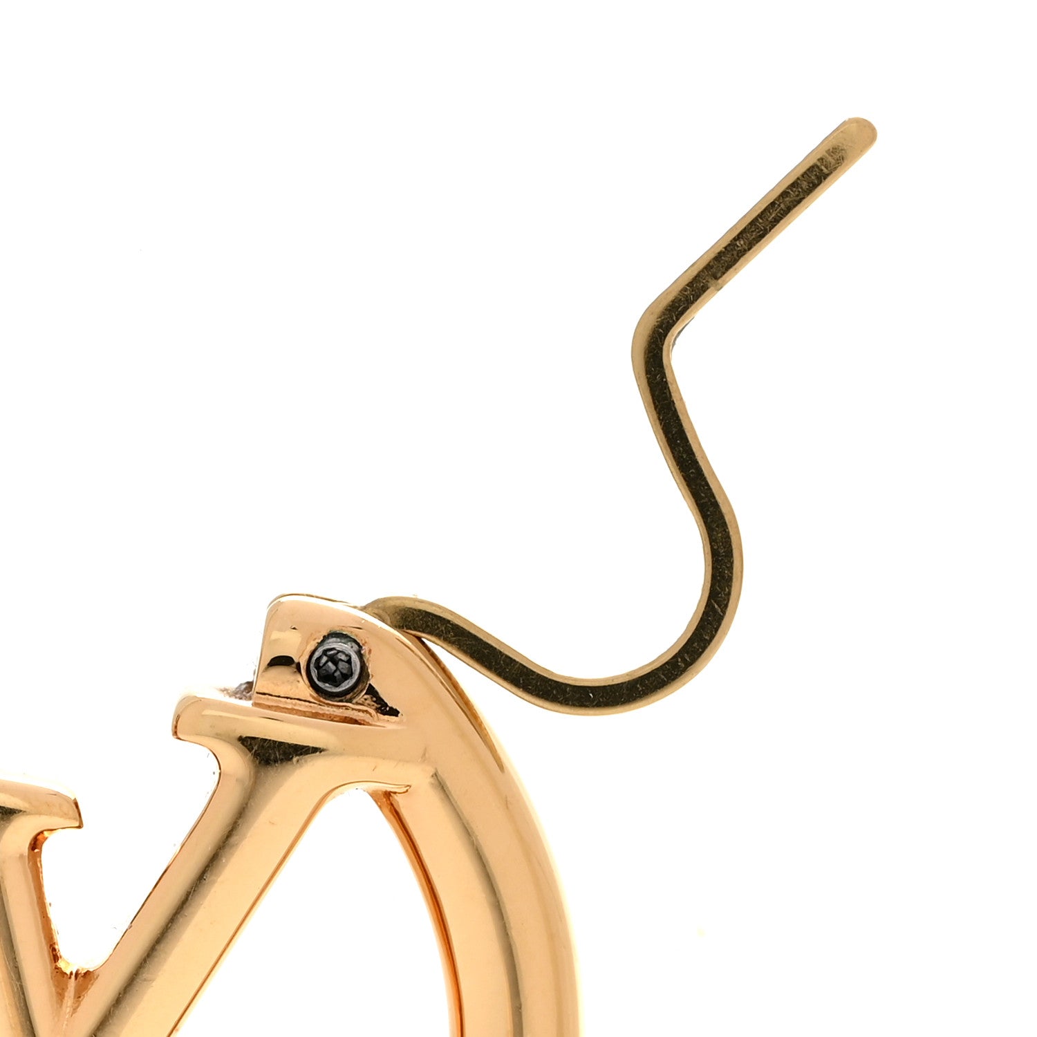 Metal Small Louise Hoop Earrings Gold