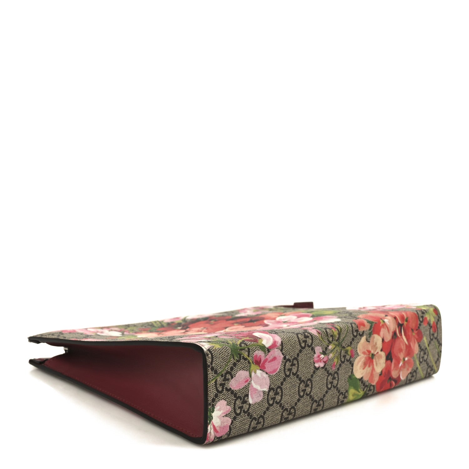 GG Supreme Monogram Blooms Large Cosmetic Case Beige Multicolor Dry Rose