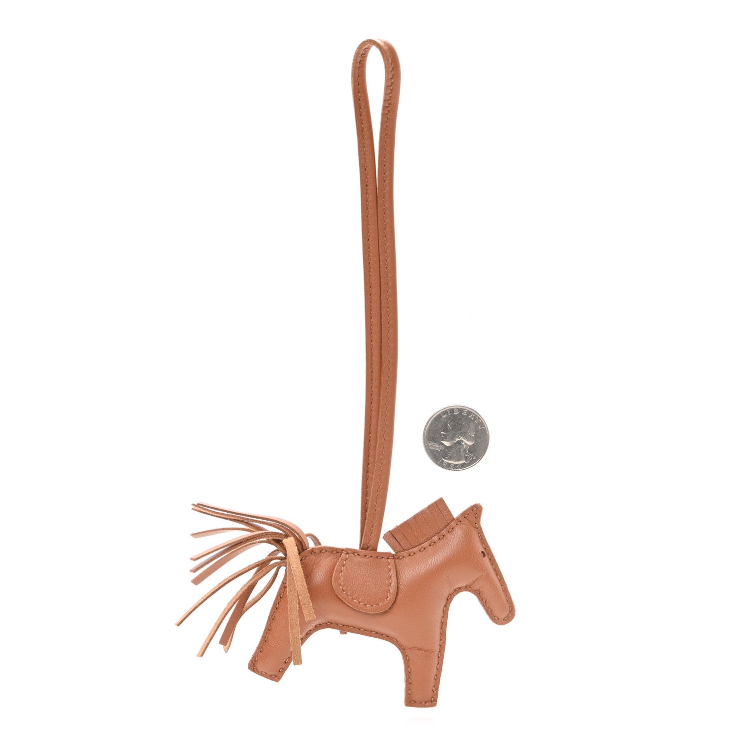 Milo Lambskin Grigri Rodeo Horse Bag Charm PM Gold