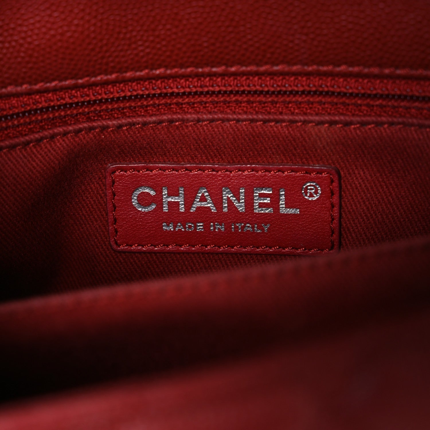 Caviar Quilted Mini Coco Handle Flap Red