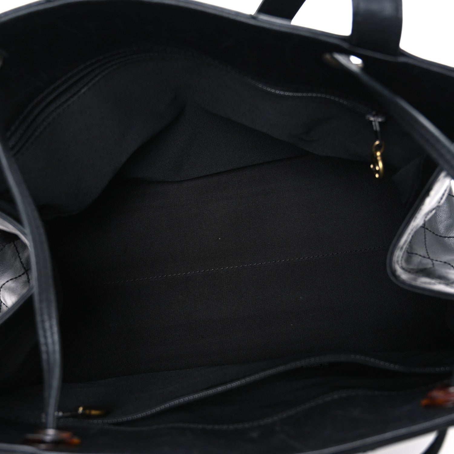 Lambskin Diamond Stitched Shoulder Bag Black