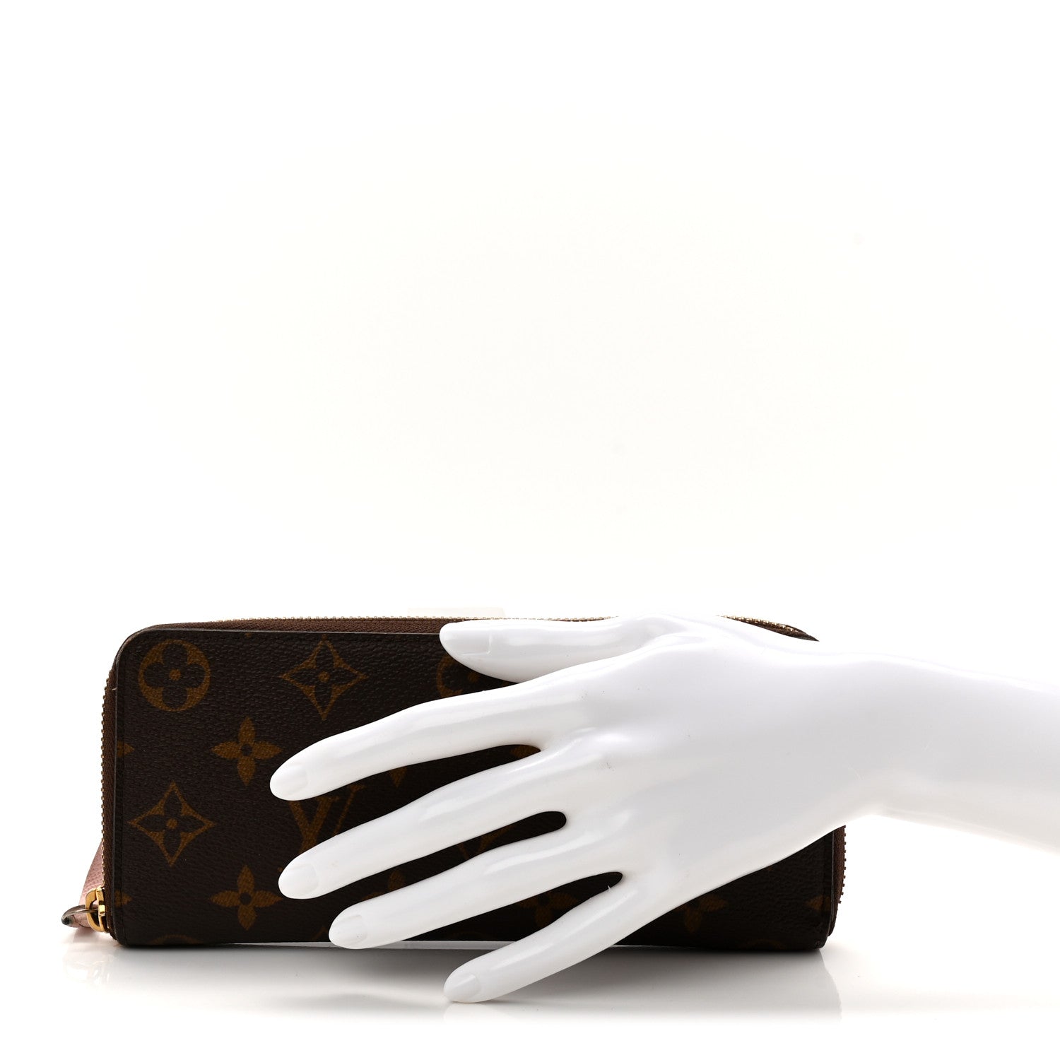 Monogram Clemence Wallet Rose Ballerine