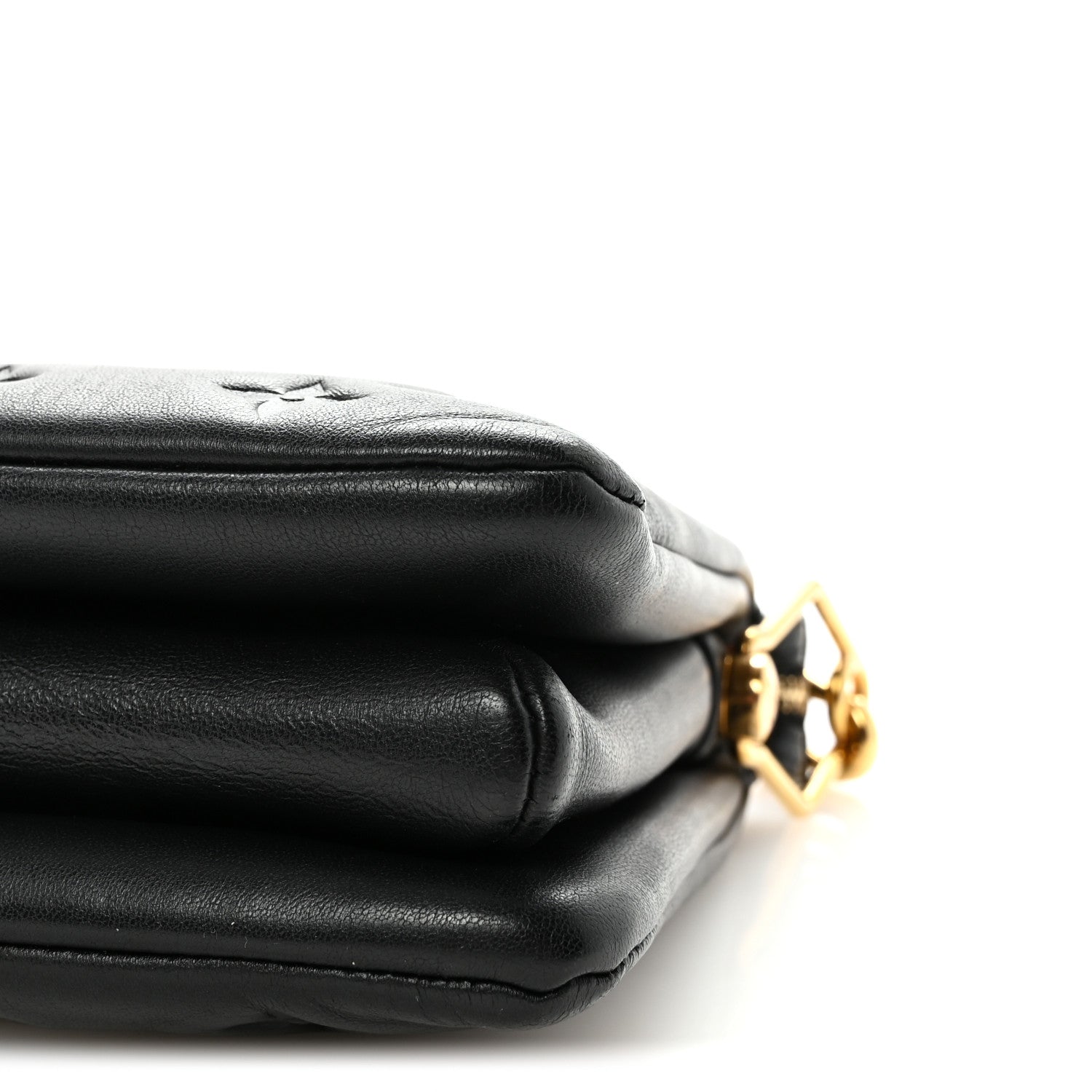 Lambskin Embossed Monogram Coussin BB Black