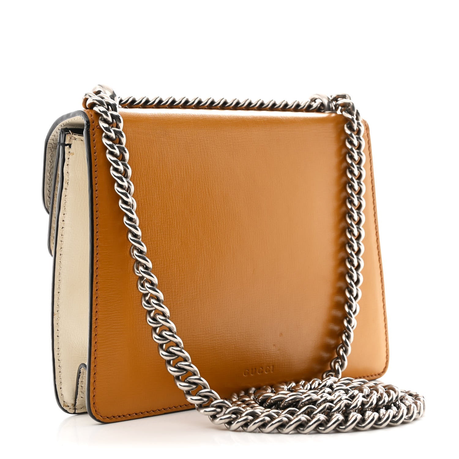 Azalea Calfskin Enamel Tri-Color Mini Dionysus Shoulder Bag Mystic White Sun Oil Black Electric Blue