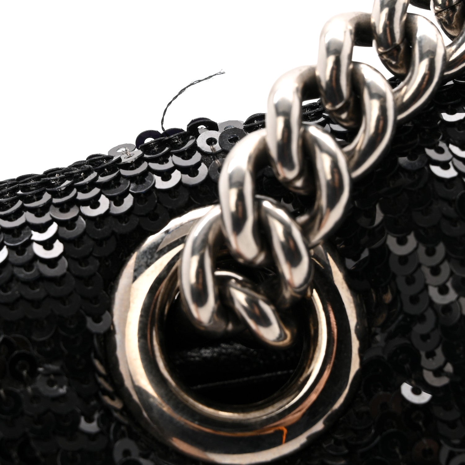 Sequin Matelasse Small GG Marmont Shoulder Bag Black
