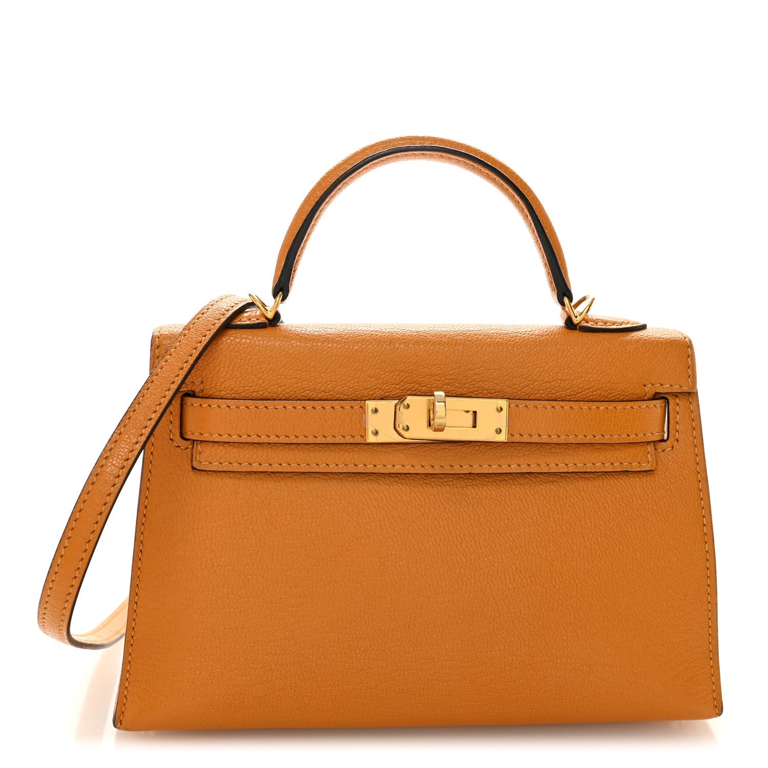 Chevre Mysore Mini Kelly Sellier 20 Jaune Ambre