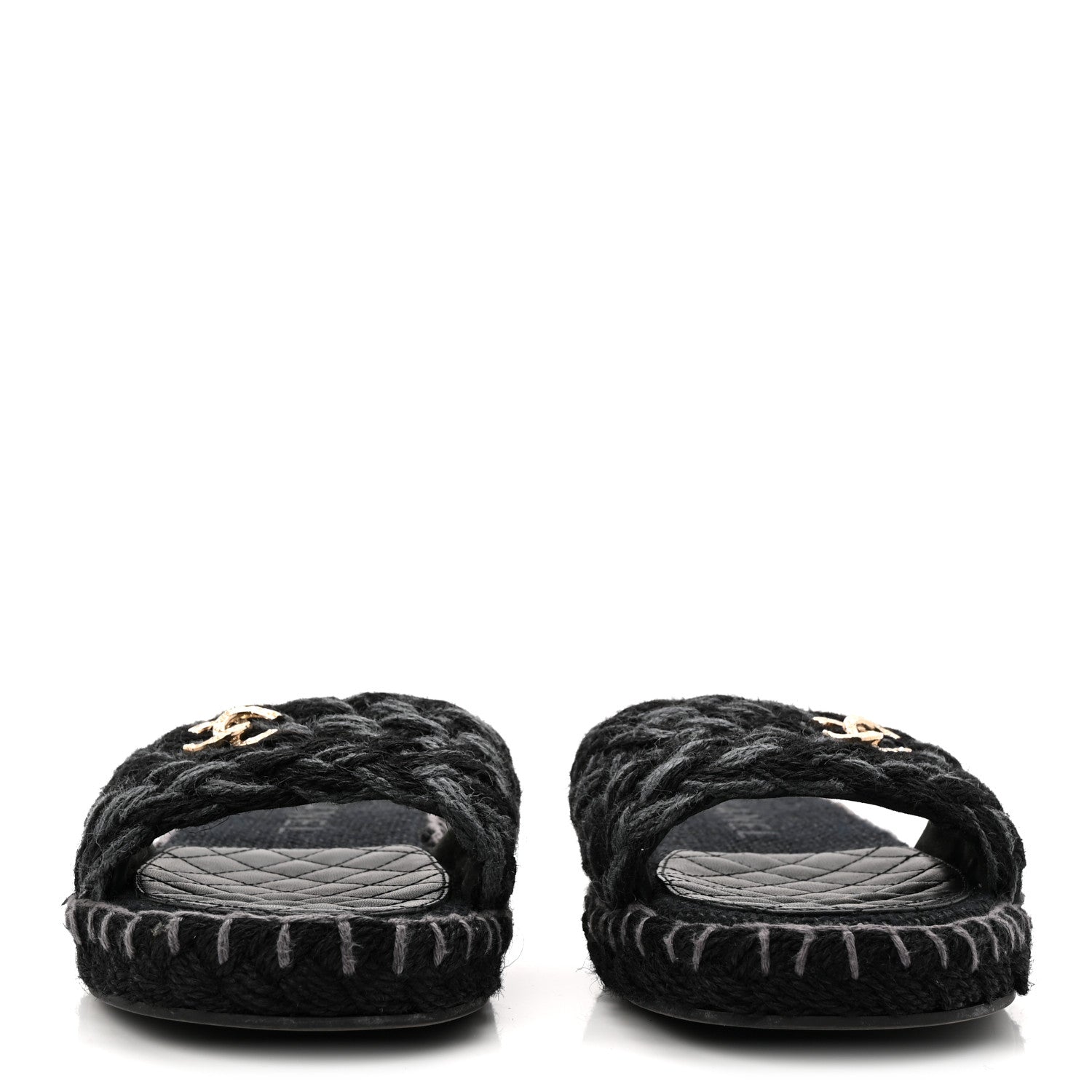 Cord Braided CC Mules 41 Black